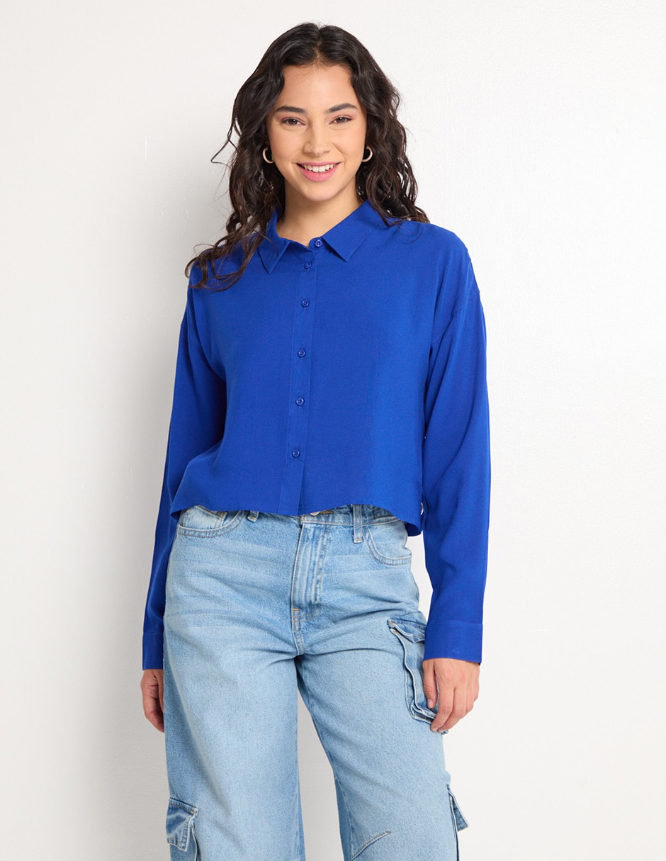 Blusa manga larga para mujer