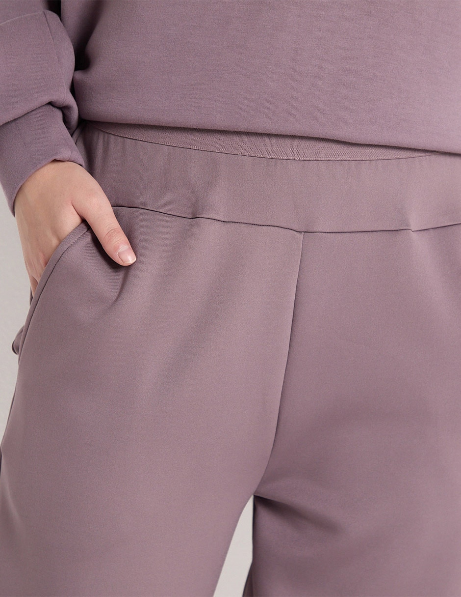 Pants straight con pretina para mujer 4