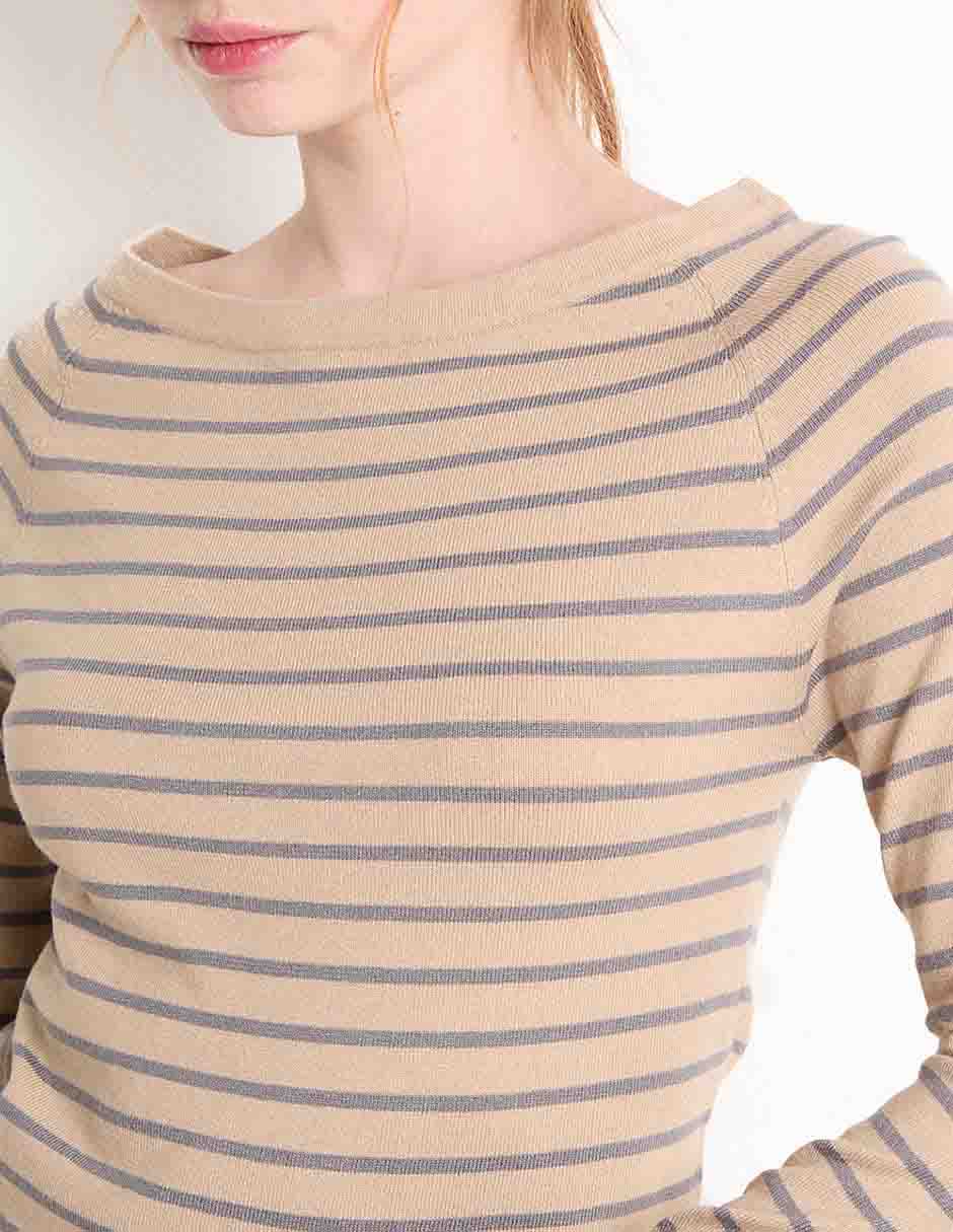Suéter cuello ojal para mujer 4
