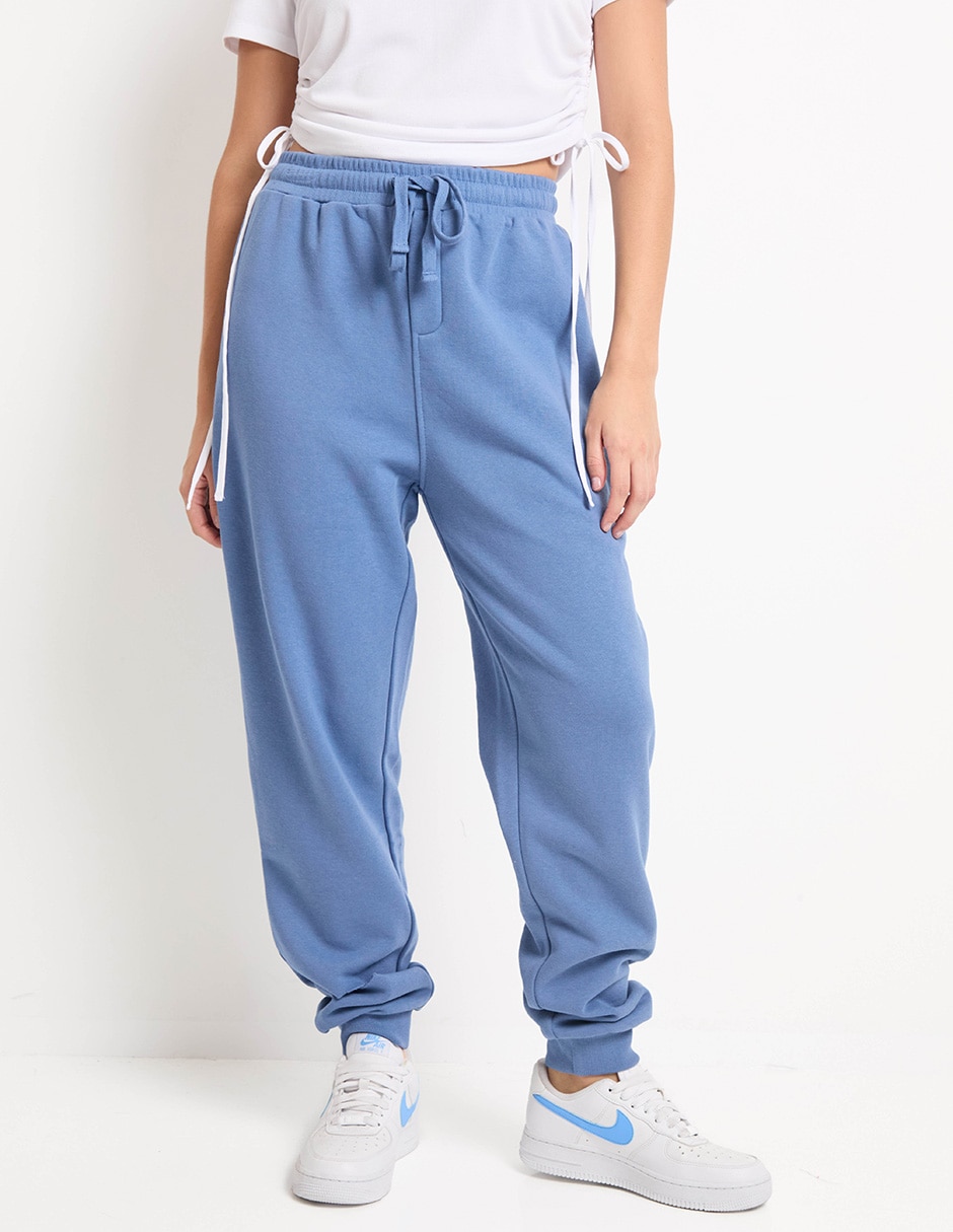Pants slim con jareta para mujer