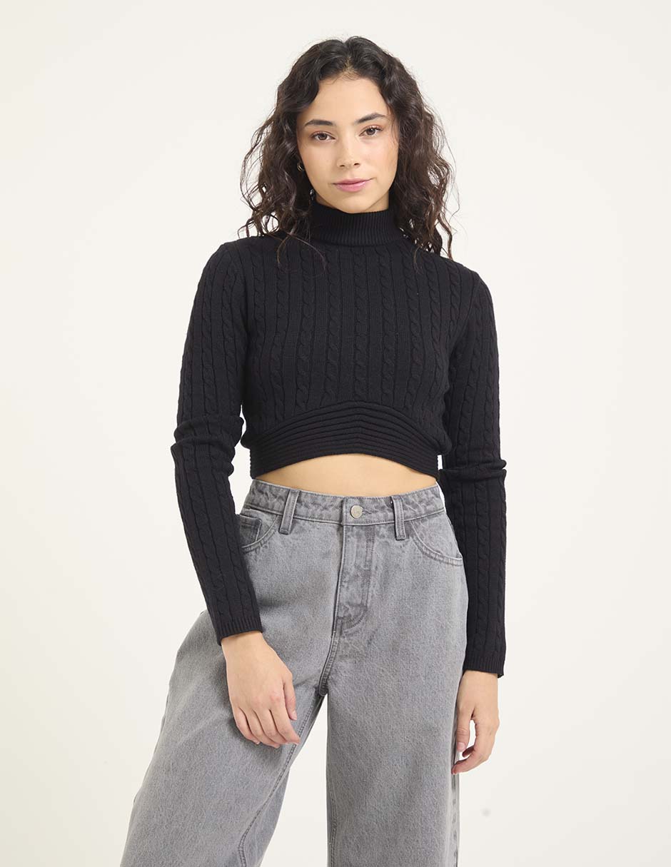 Suéter cuello tortuga para mujer