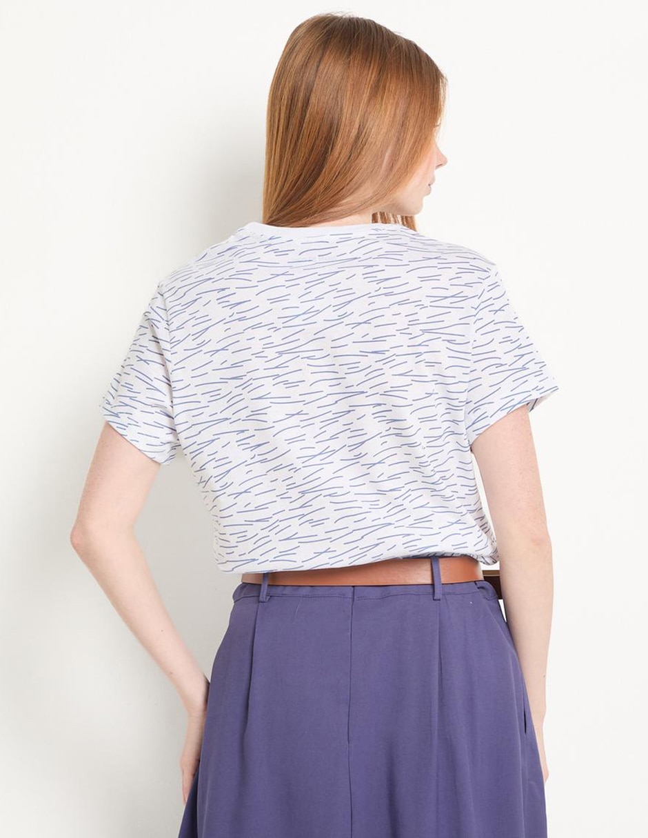 Playera manga corta cuello redondo para mujer 2