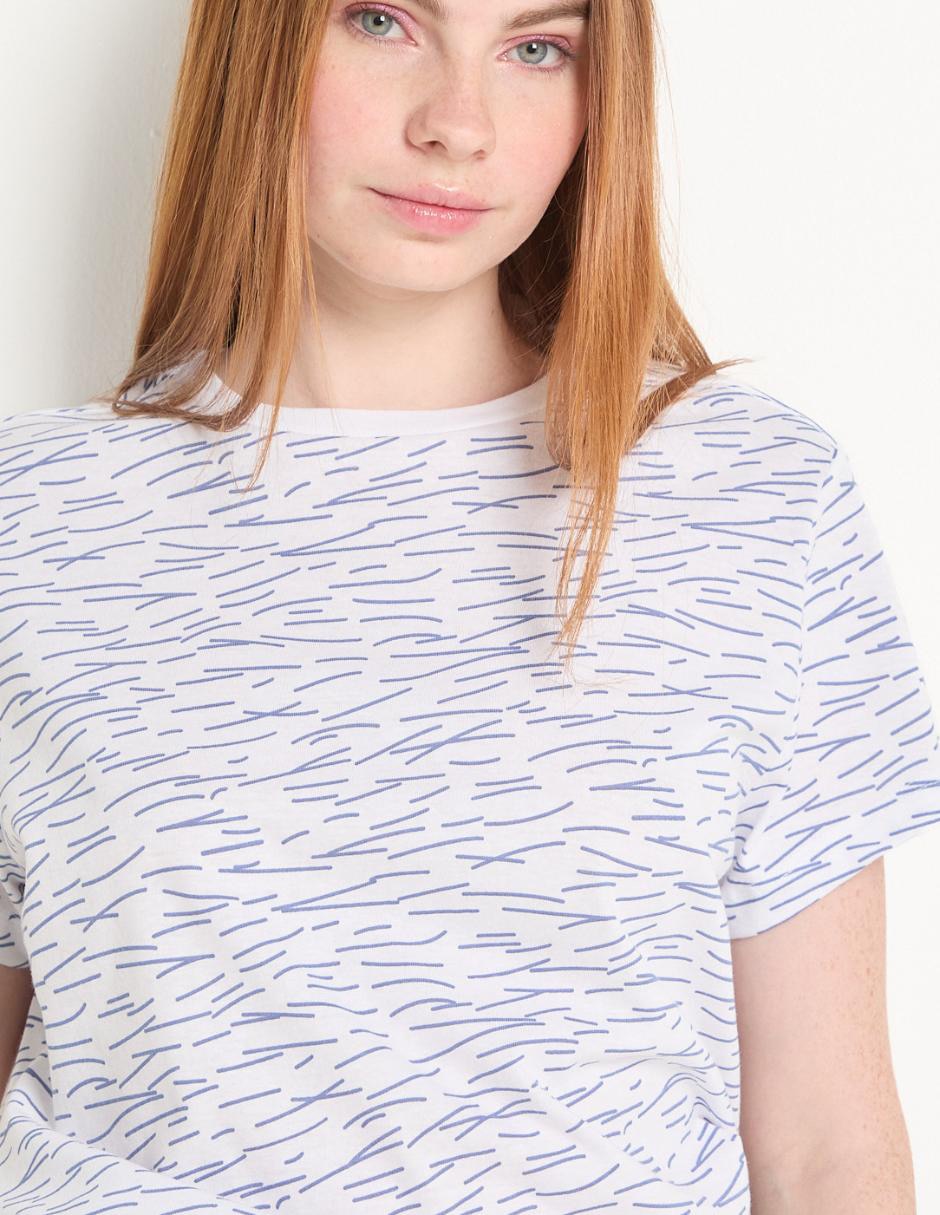 Playera manga corta cuello redondo para mujer 4