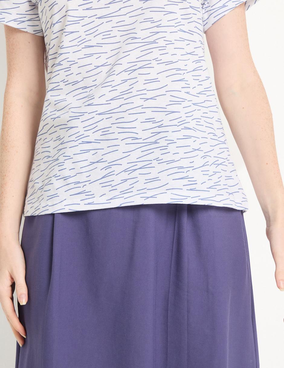 Playera manga corta cuello redondo para mujer 5