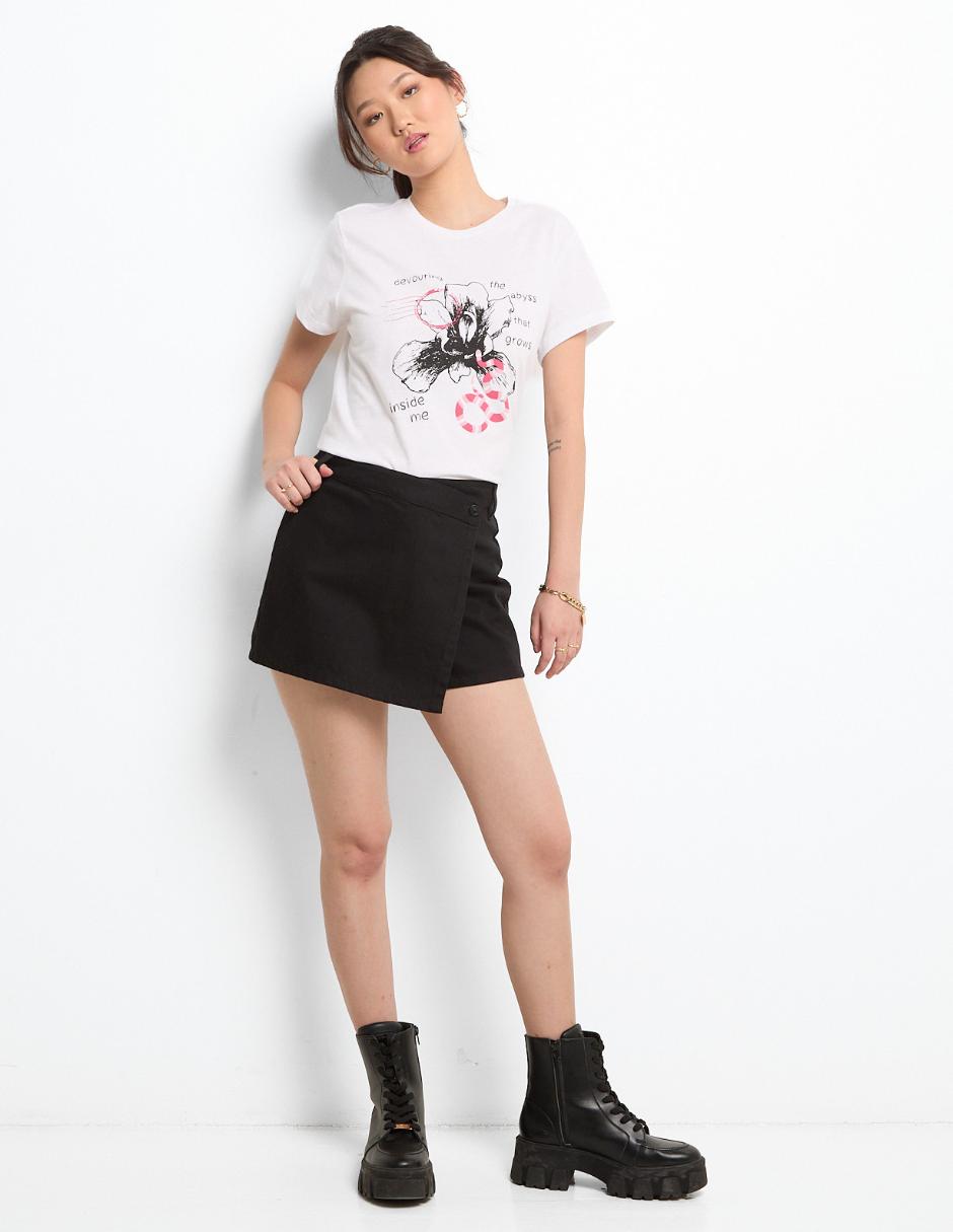 Playera manga corta cuello redondo para mujer 3
