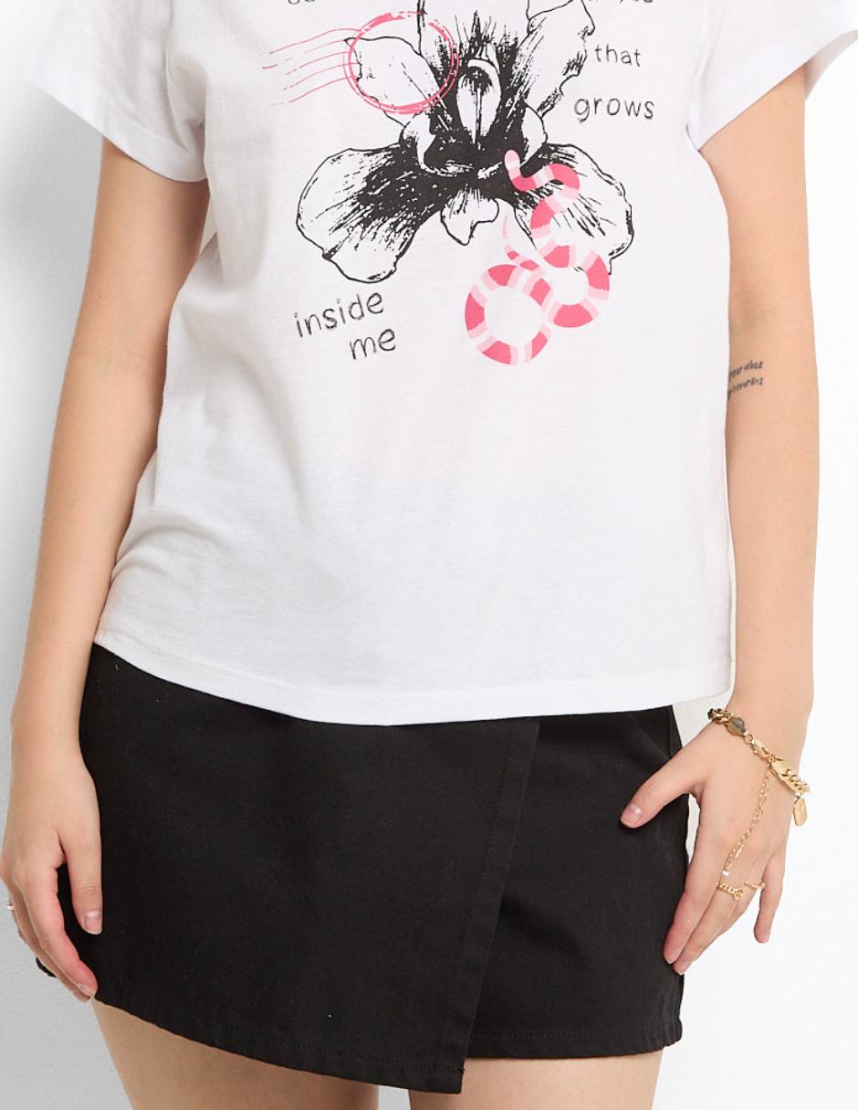 Playera manga corta cuello redondo para mujer 5
