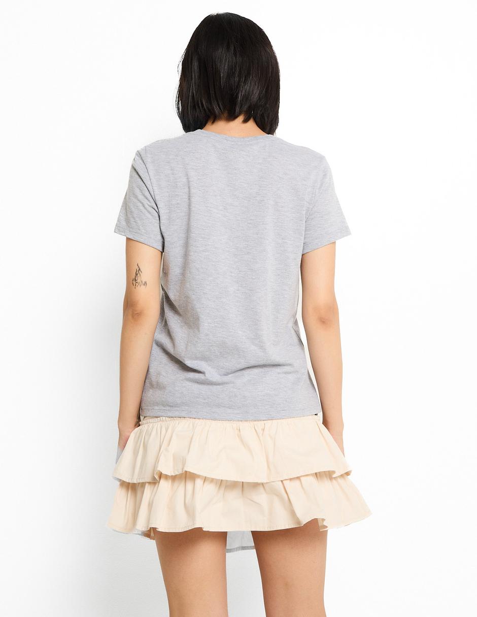 Playera manga corta cuello redondo para mujer 2