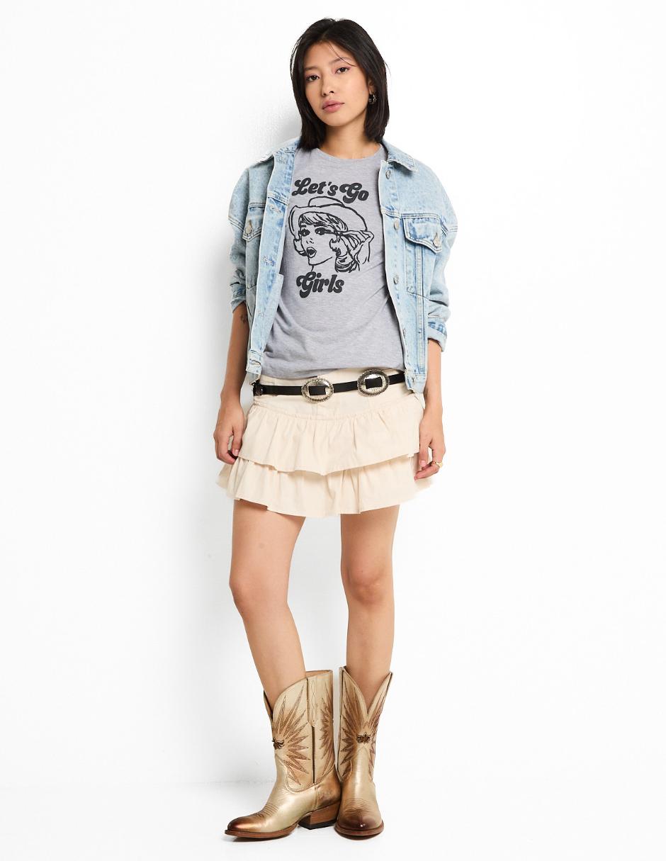 Playera manga corta cuello redondo para mujer 3