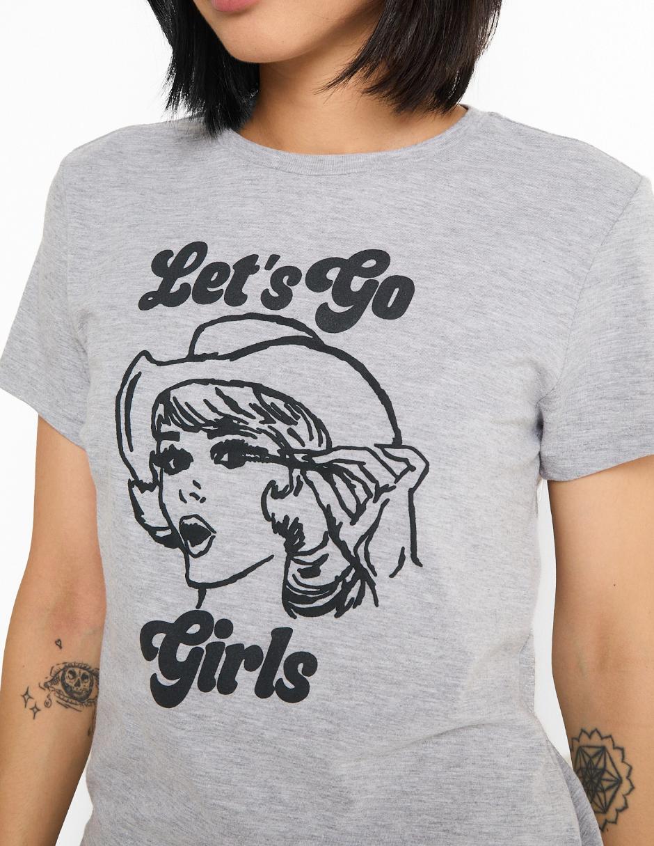 Playera manga corta cuello redondo para mujer 4