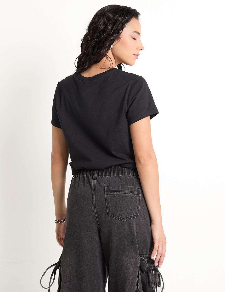 Playera manga corta cuello redondo para mujer 2