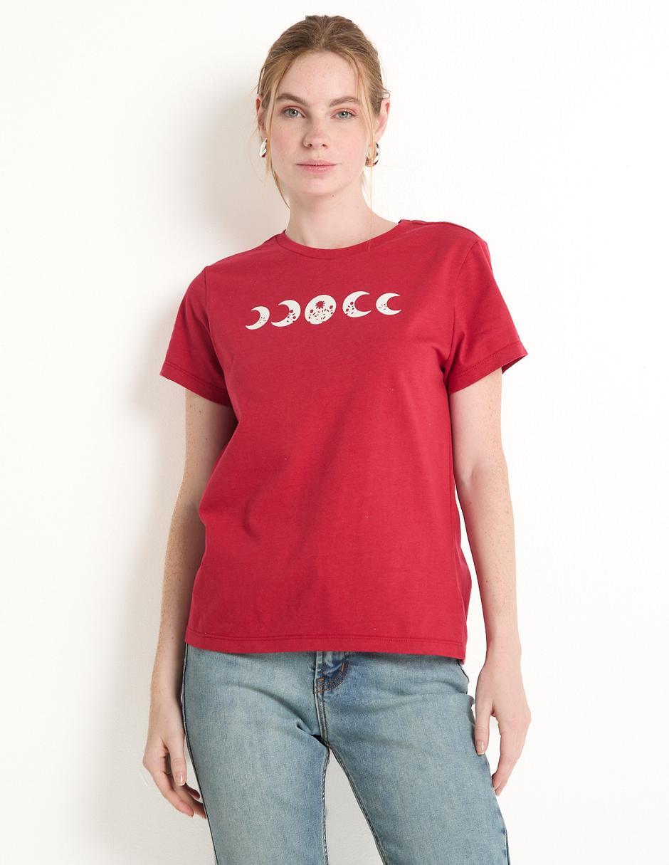 Playera manga corta cuello redondo para mujer 1