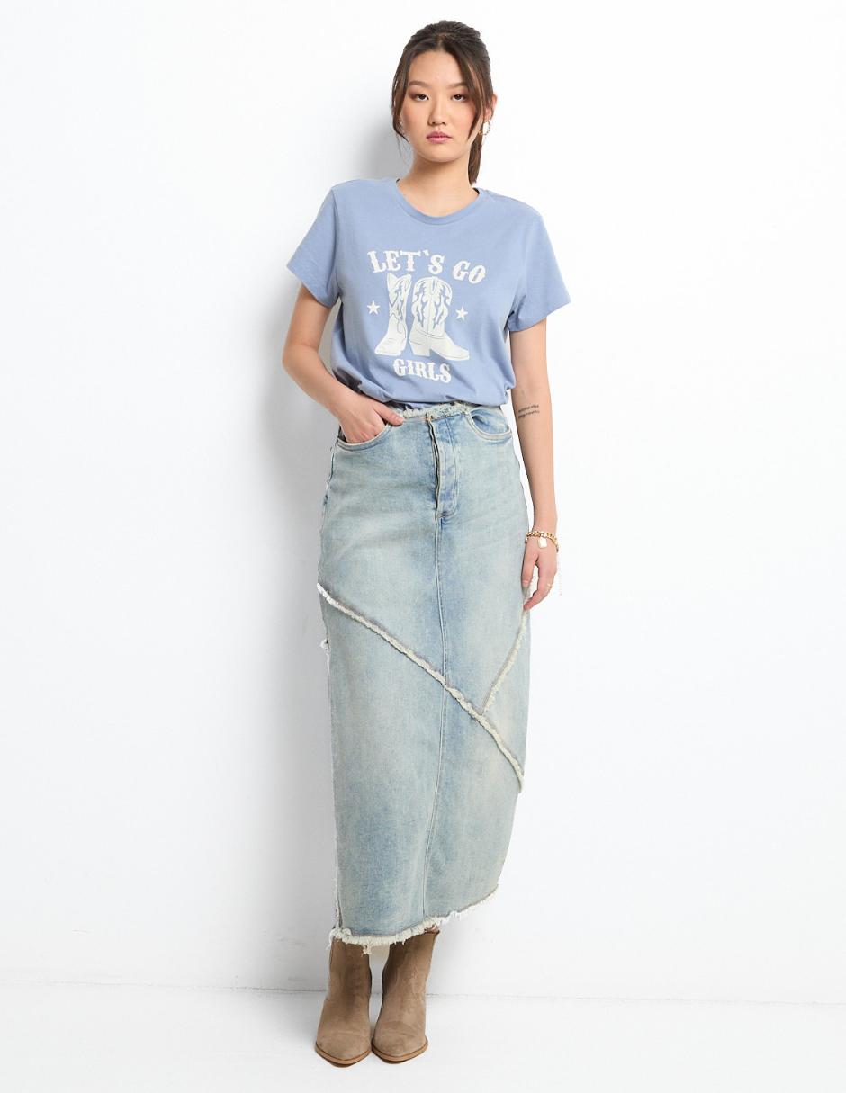 Playera manga corta cuello redondo para mujer 3