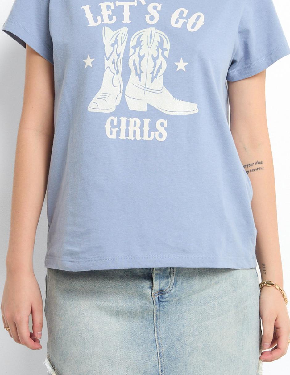 Playera manga corta cuello redondo para mujer 5