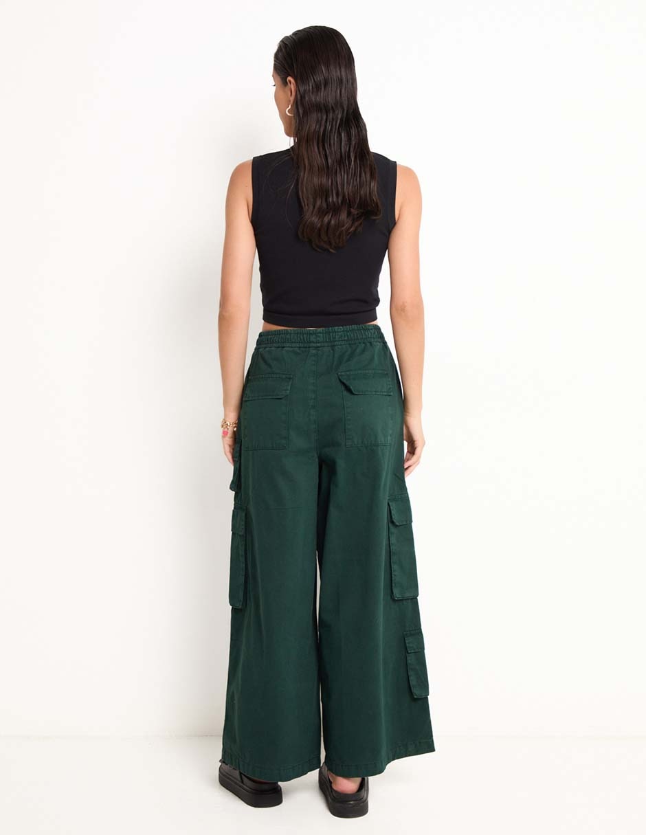 Pantalón cargo amplio para mujer 2