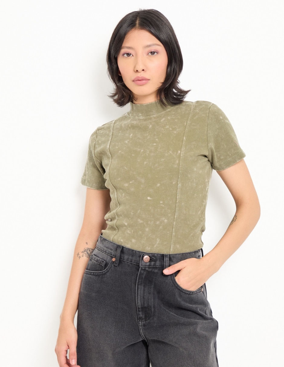 Blusa manga corta para mujer
