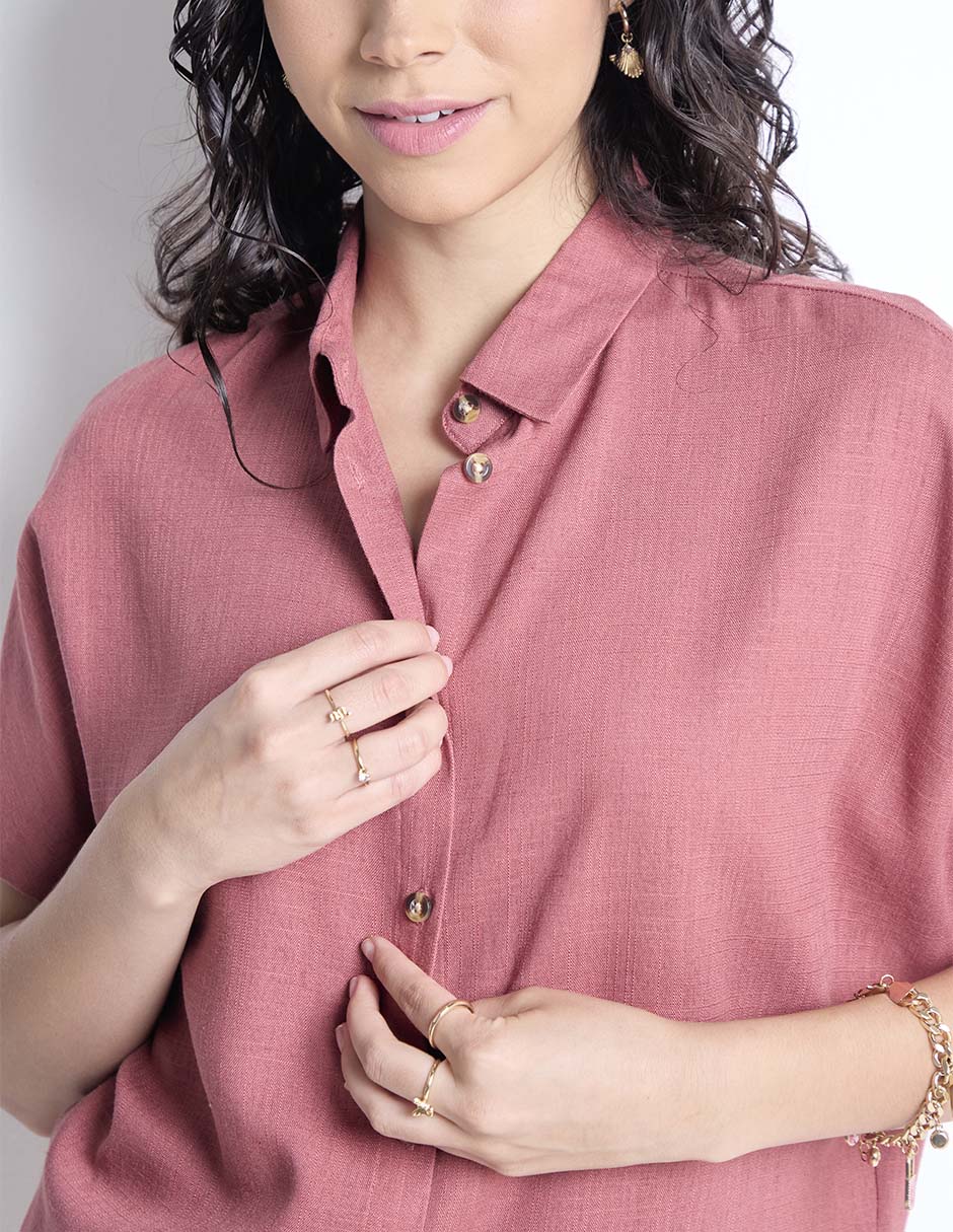 Blusa manga corta para mujer 4