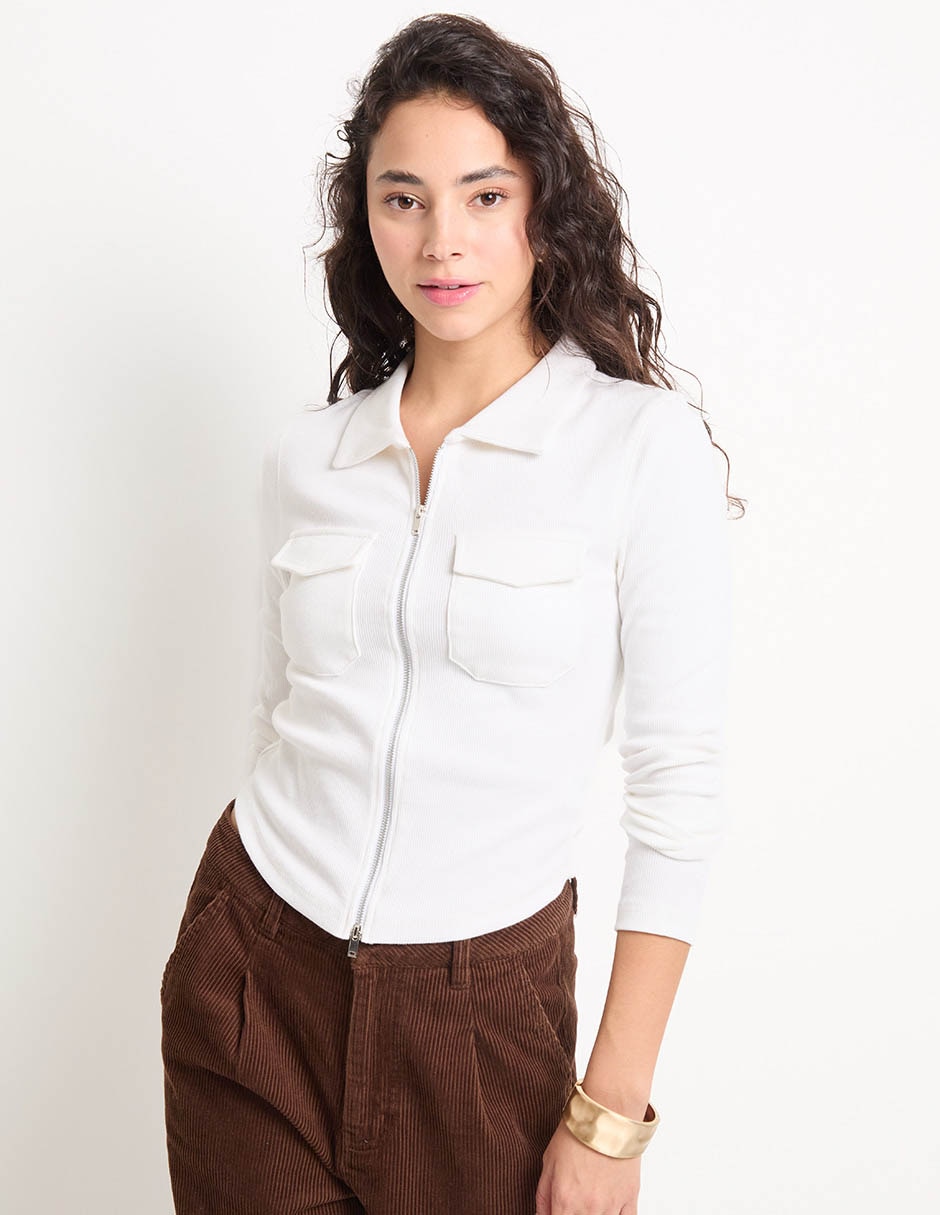 Blusa manga larga para mujer
