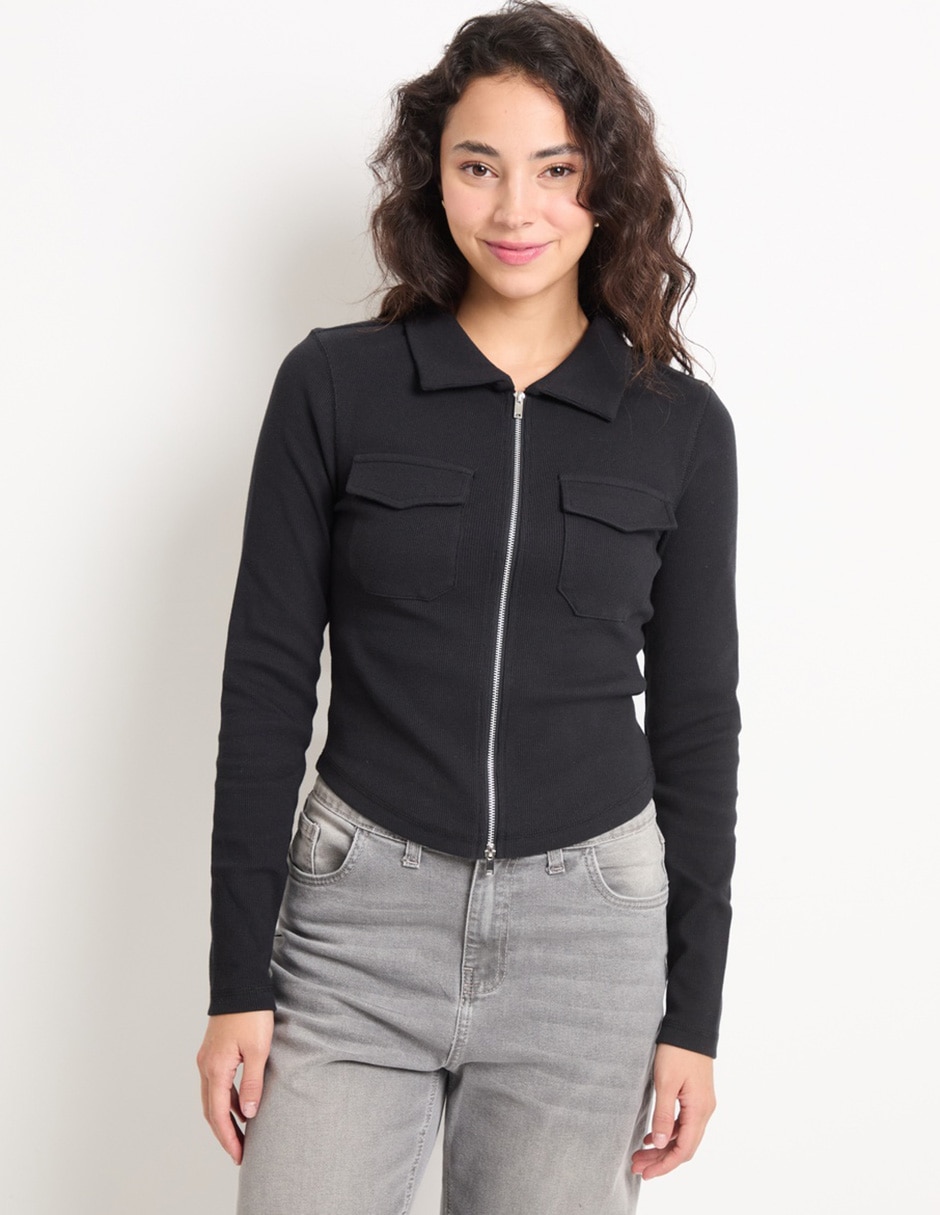 Blusa manga larga para mujer