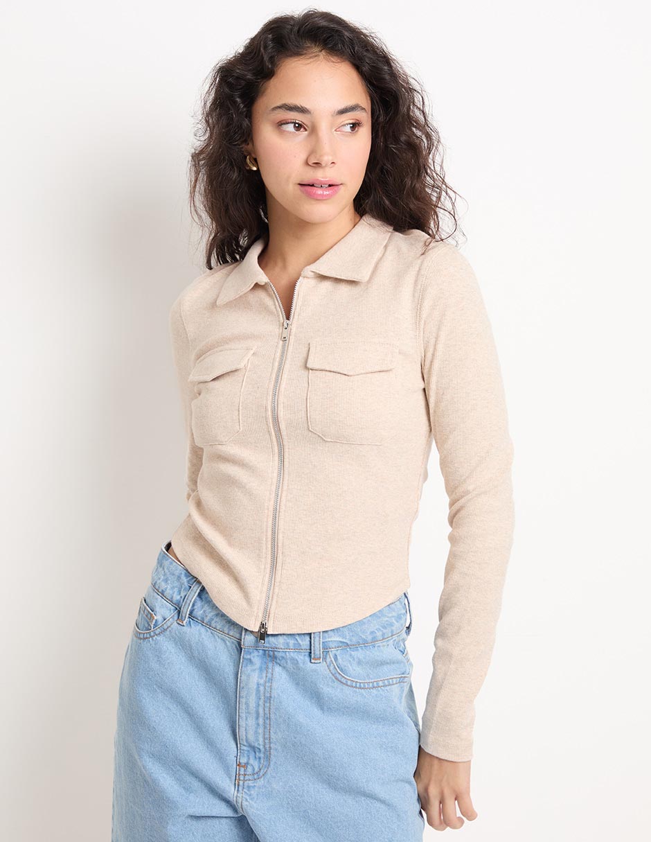 Blusa manga larga para mujer