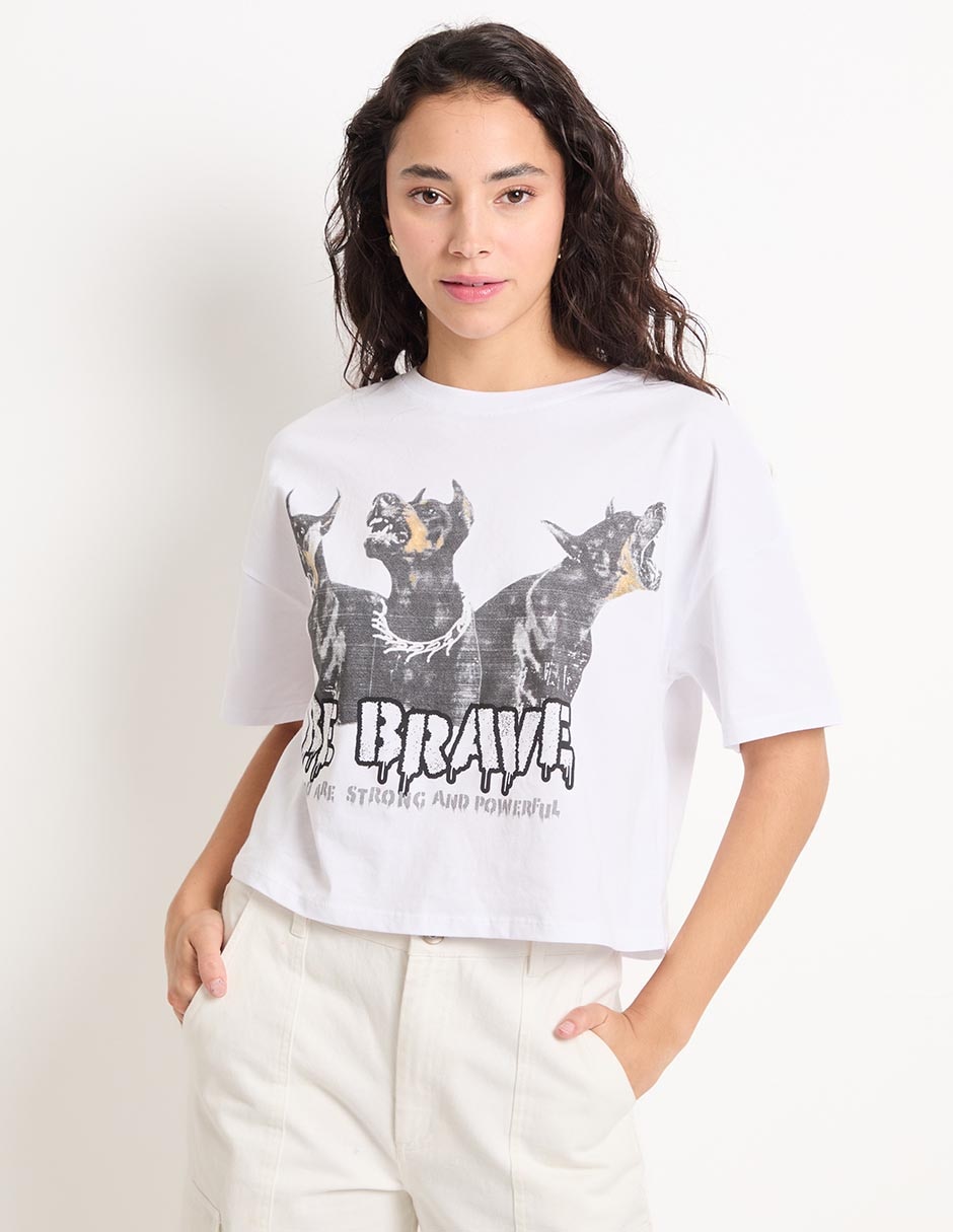 Perro Playeras Cuello Redondo Manga Corta Naranja Playeras Basicas