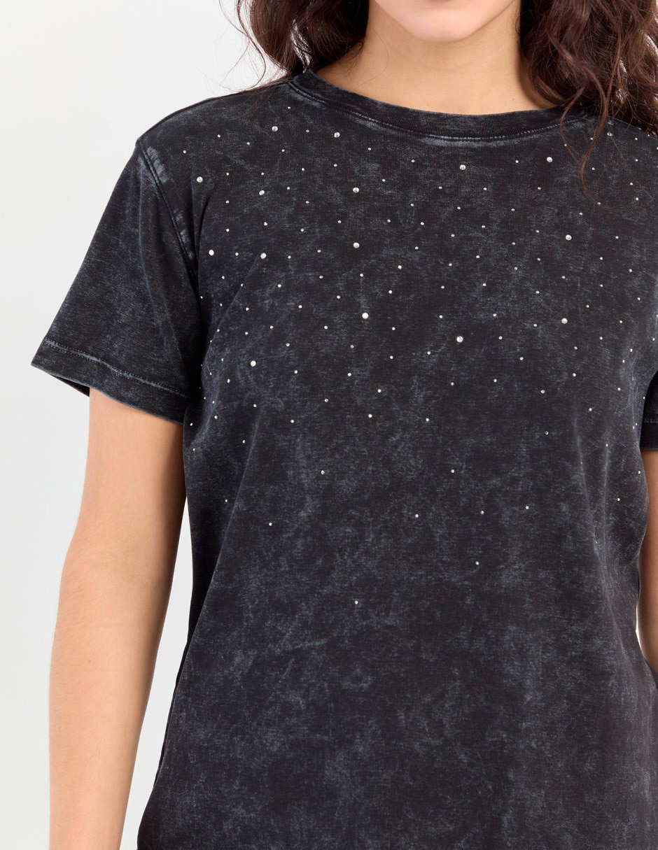 Playera manga corta cuello redondo para mujer 4