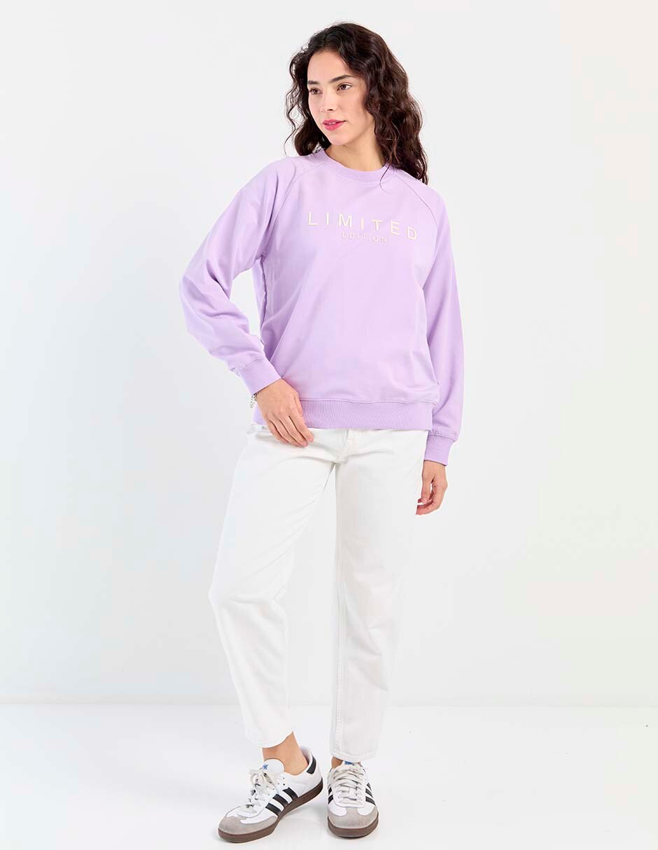 SUDADERA NSM25171-12 N, CH, LILA MEDIO