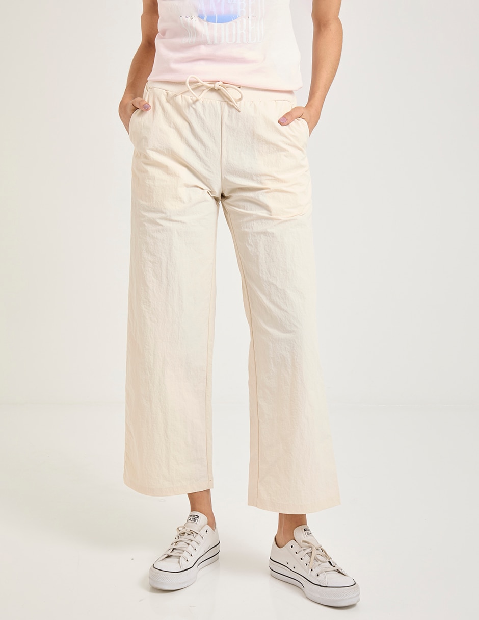 Pants amplio con agujeta para mujer