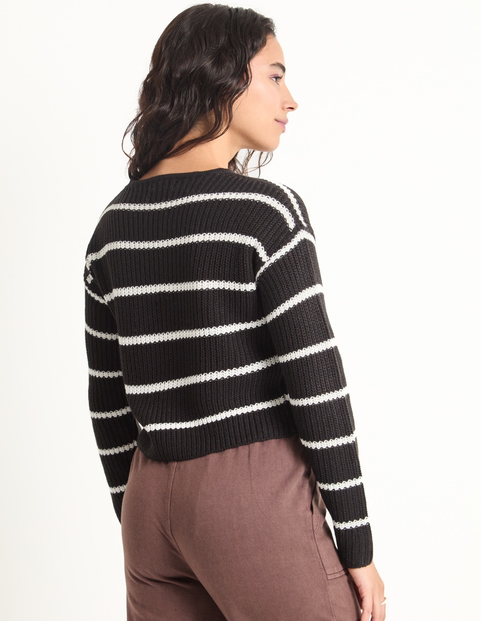 Suéter cuello redondo para mujer 2