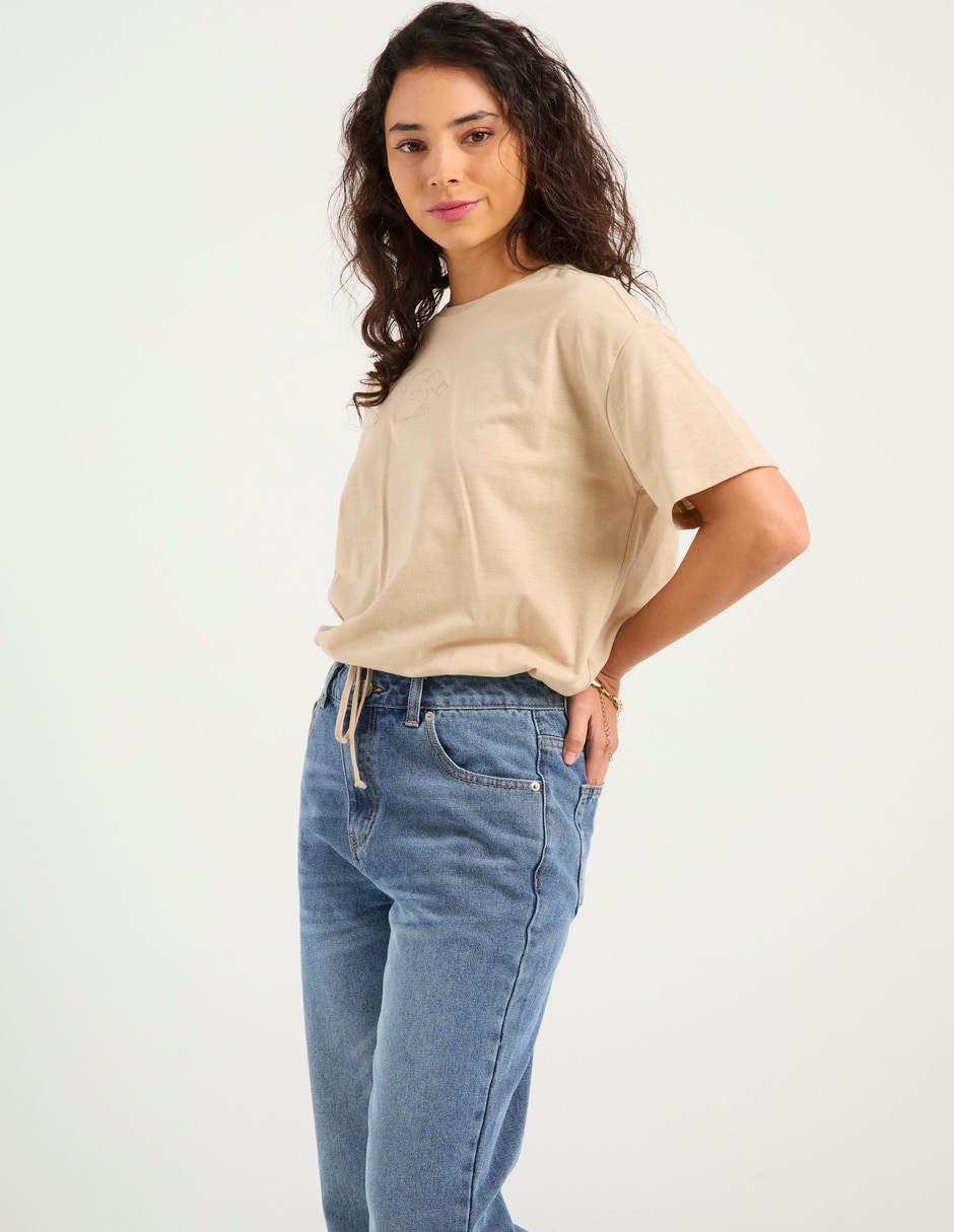 Playera manga corta cuello redondo para mujer Playera manga corta cuello redondo para mujer