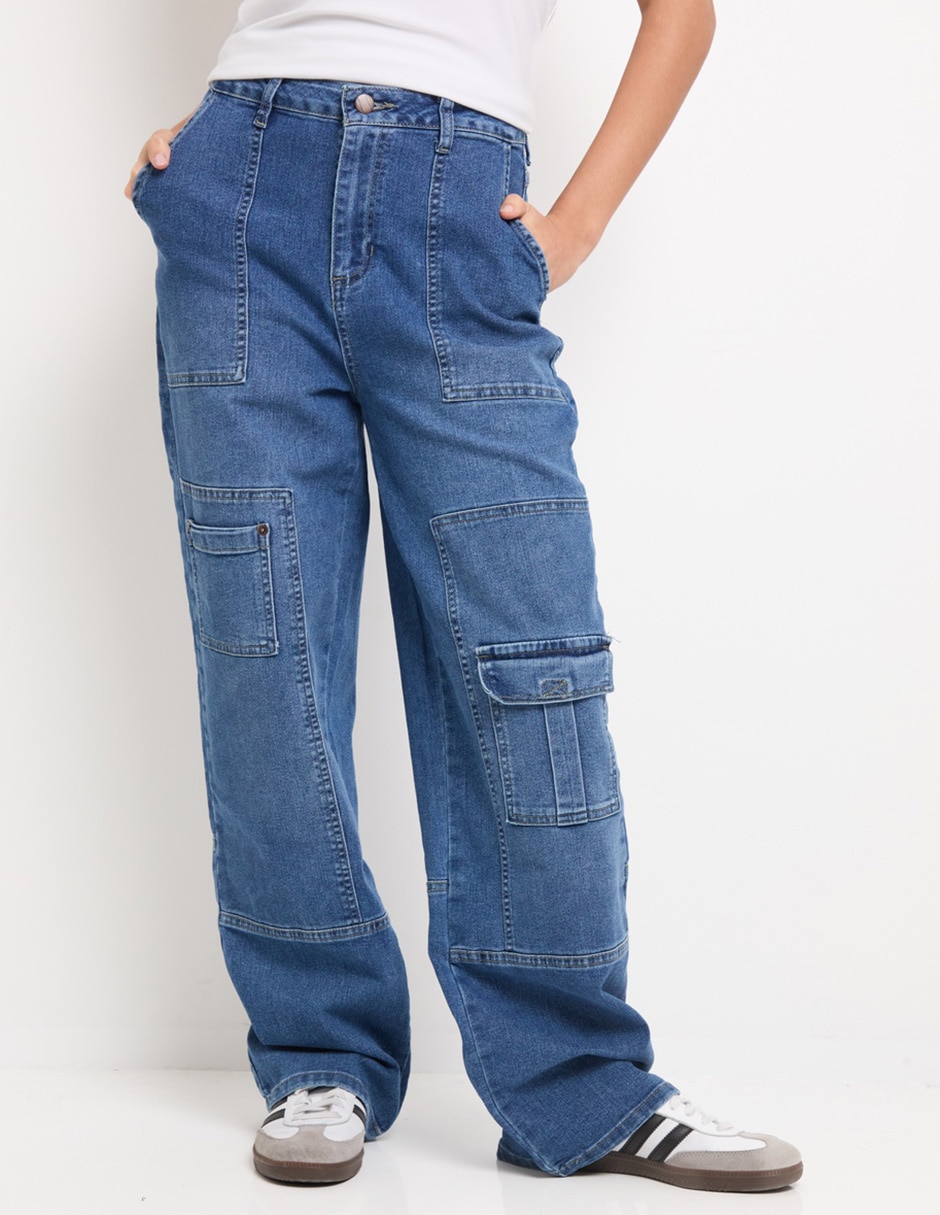 Jeans carpenter amplio para mujer