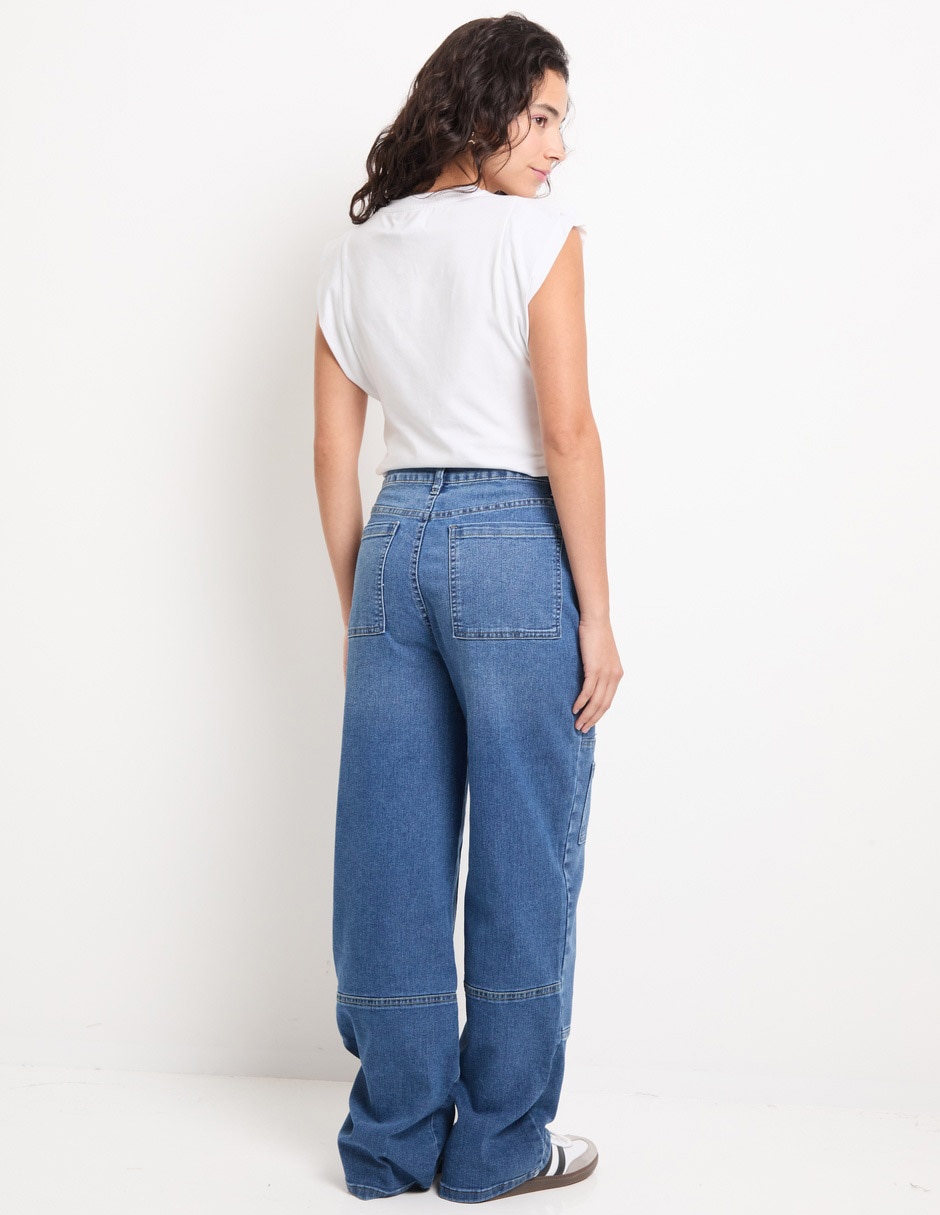 Jeans carpenter amplio para mujer 2