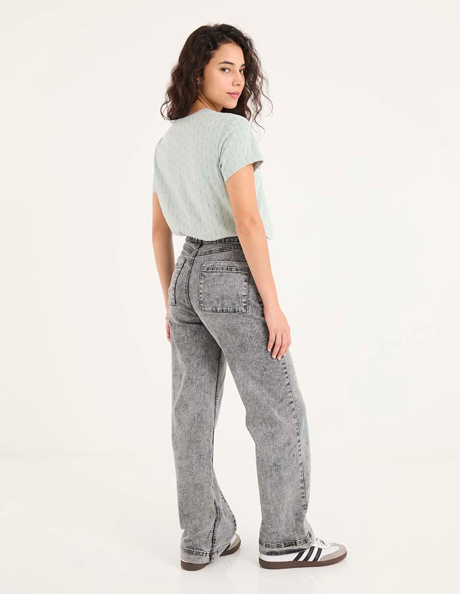 Jeans relaxed wide leg para mujer 2