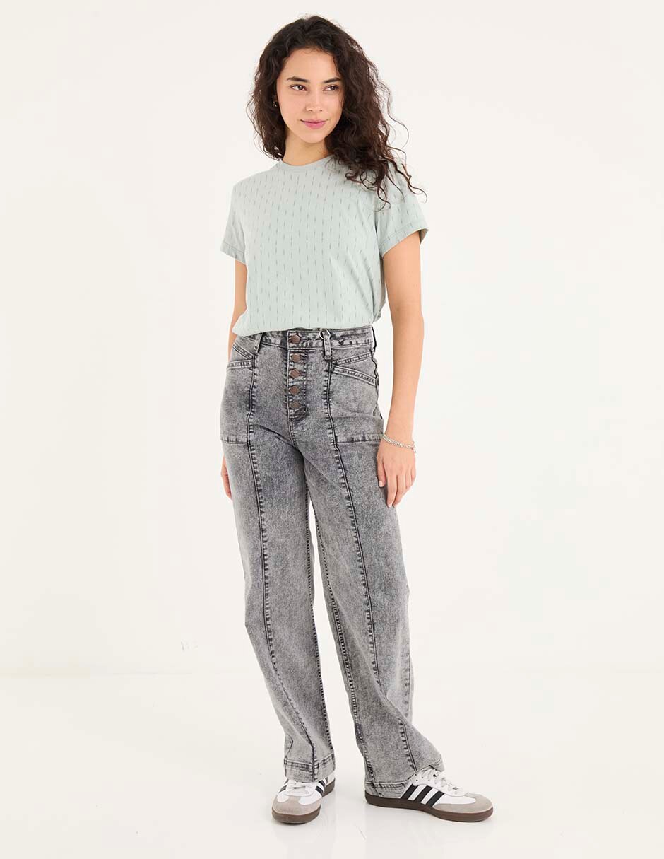 Jeans relaxed wide leg para mujer 3