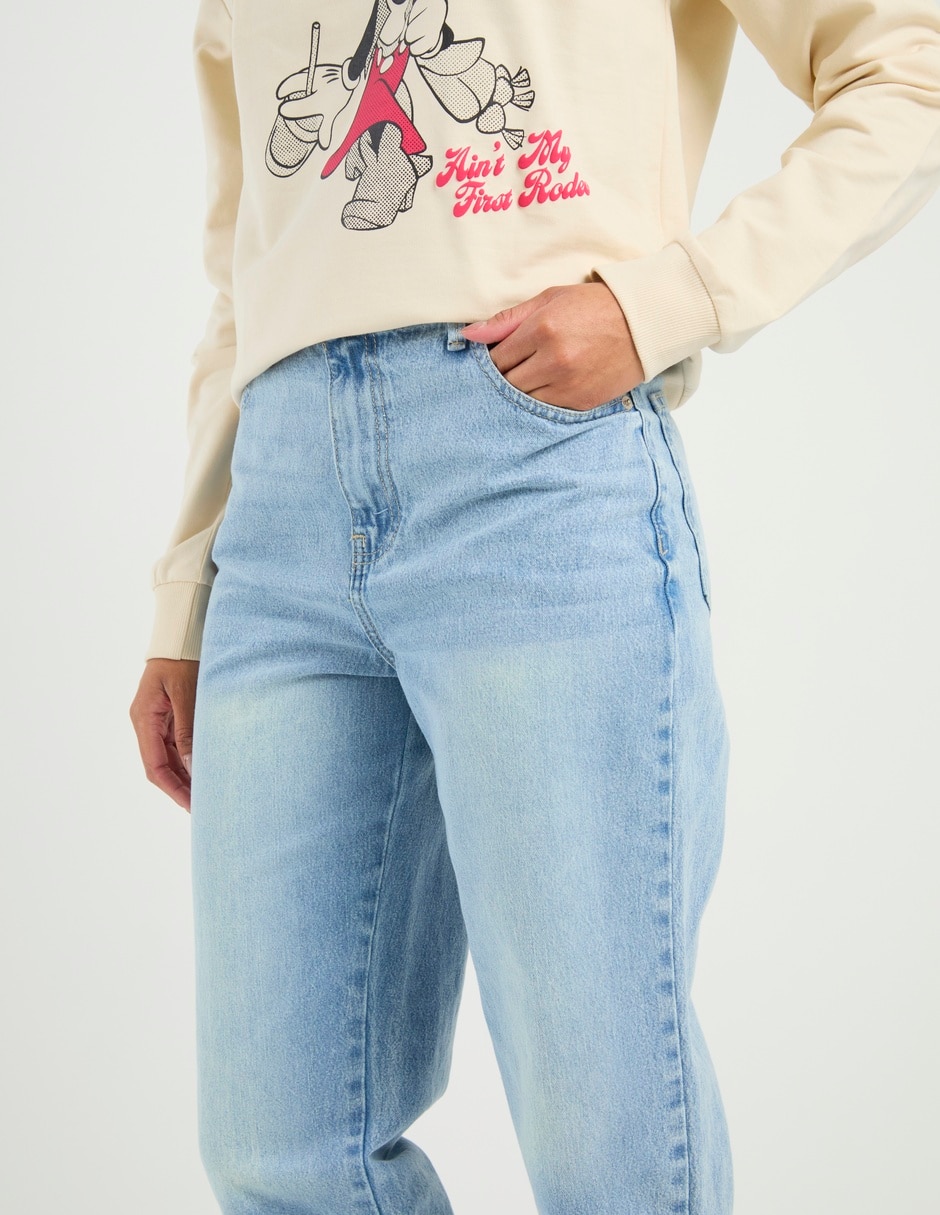 Jeans slim corte cintura alta para mujer 5
