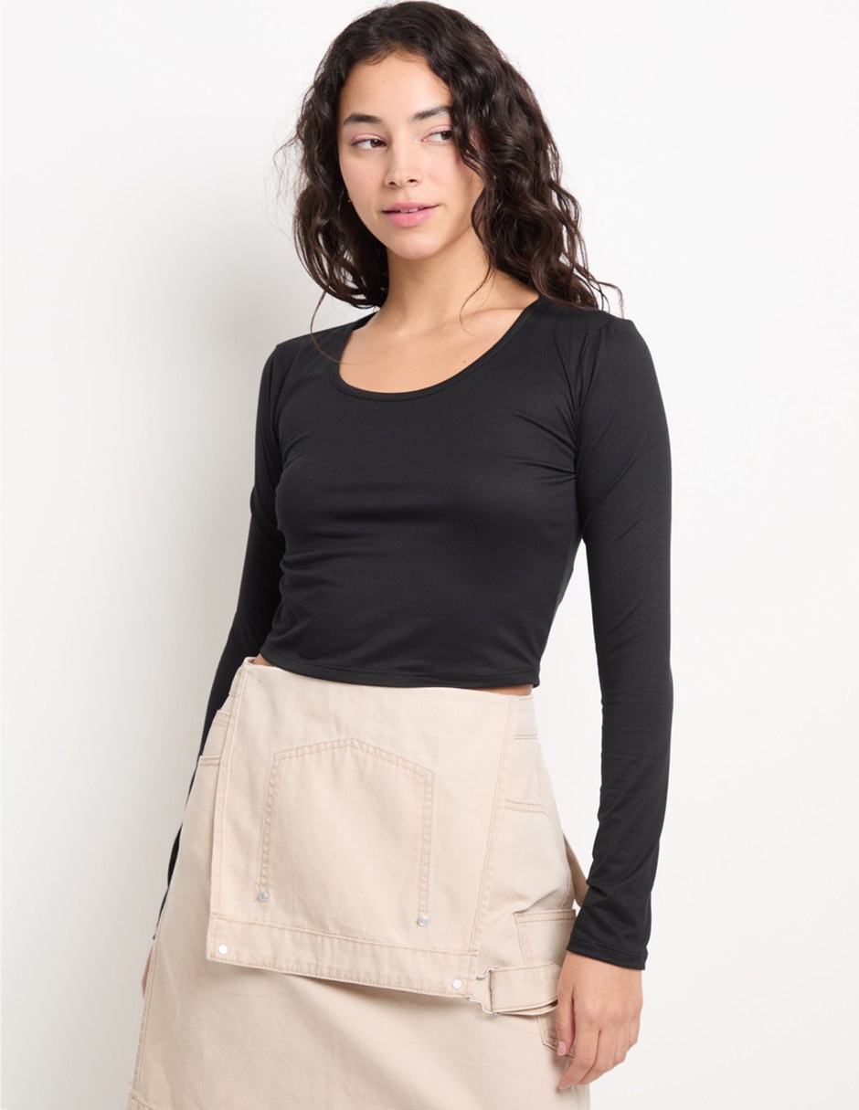 PLAYERA NSM25366-P07 NON STO, G, NEGRO