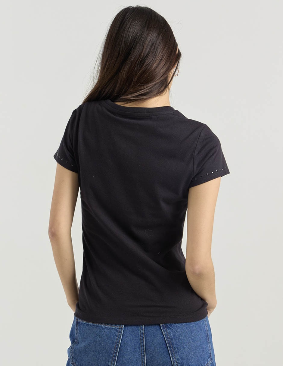 Playera manga corta cuello redondo para mujer 2