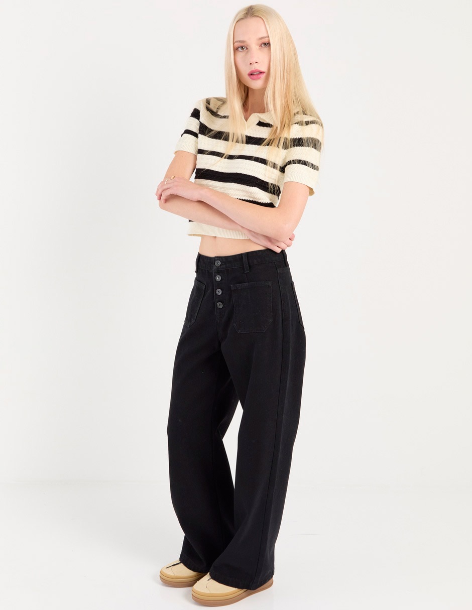 Jeans relaxed amplio para mujer 3