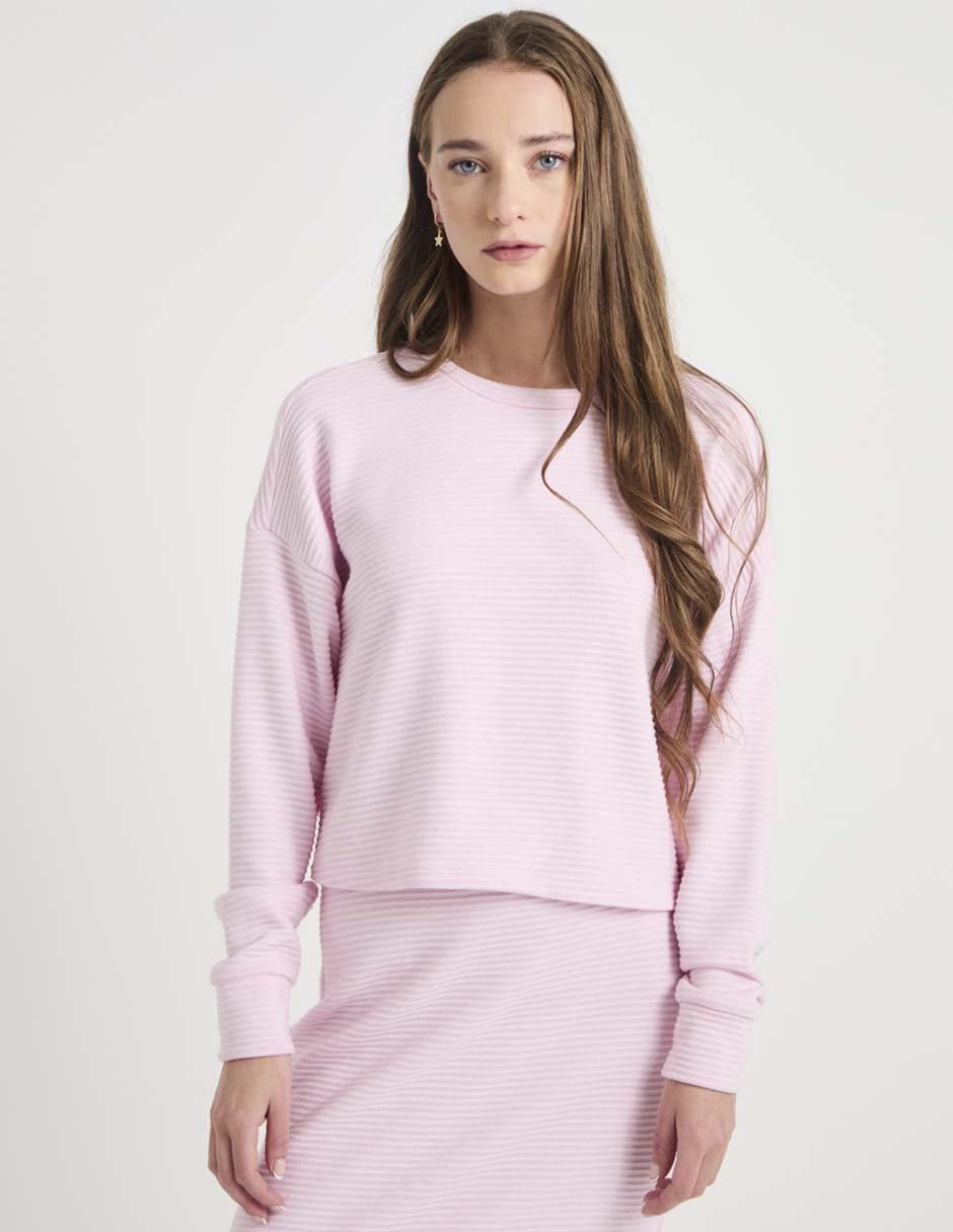 Sudadera acanalada para mujer Sudadera acanalada para mujer
