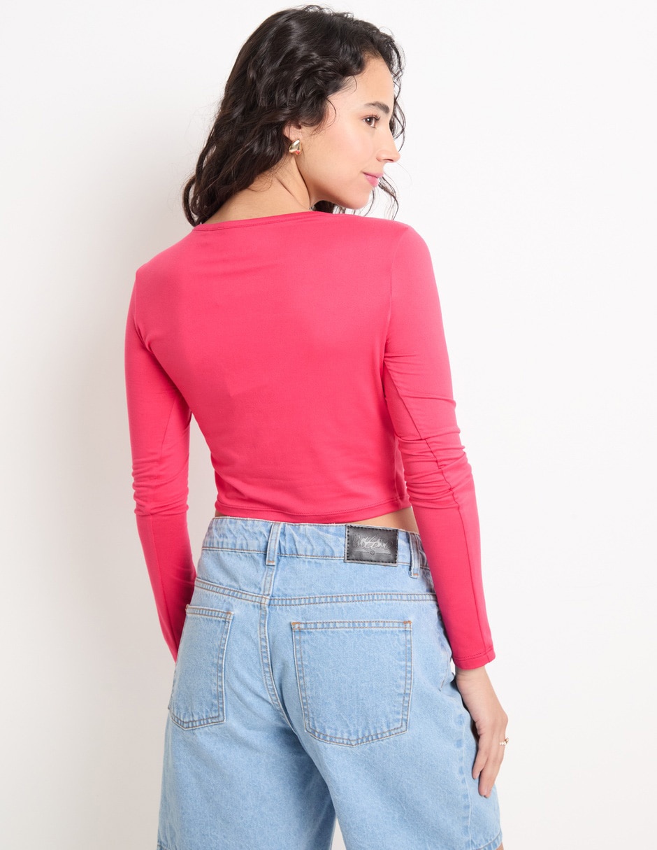 PLAYERA NSM25374-P08, CH, CARMÍN MEDIO
