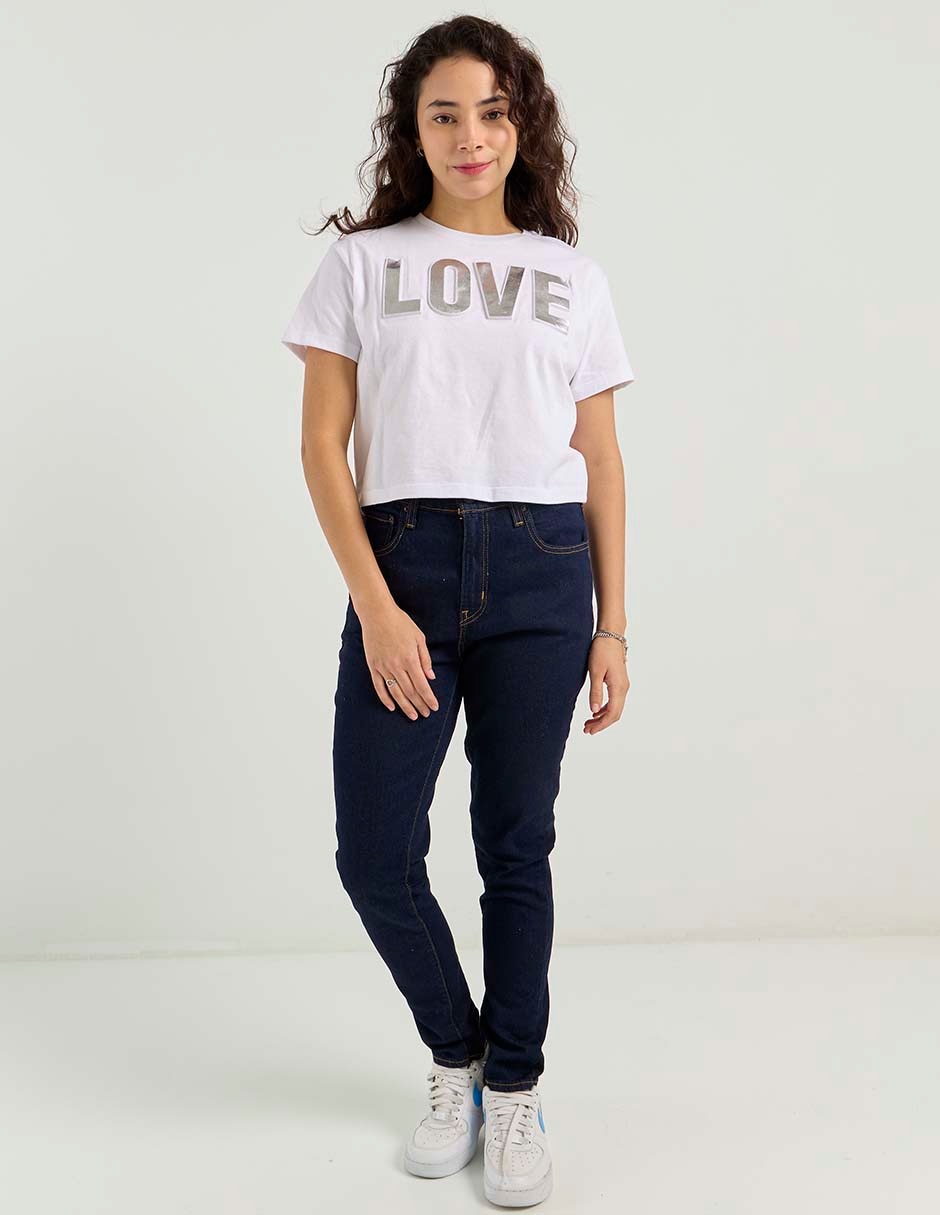 Playera manga corta cuello redondo para mujer 3