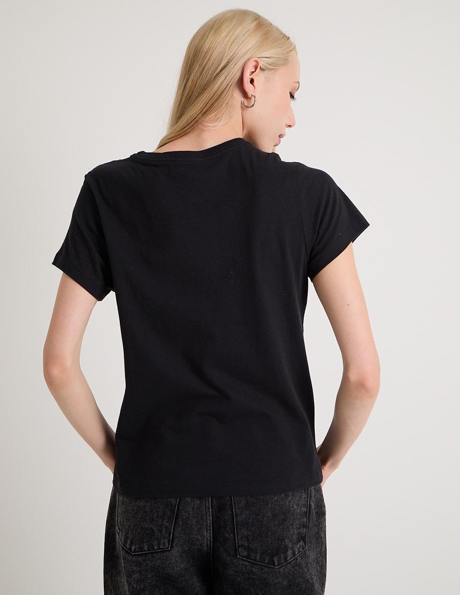 Playera manga corta cuello redondo para mujer 5