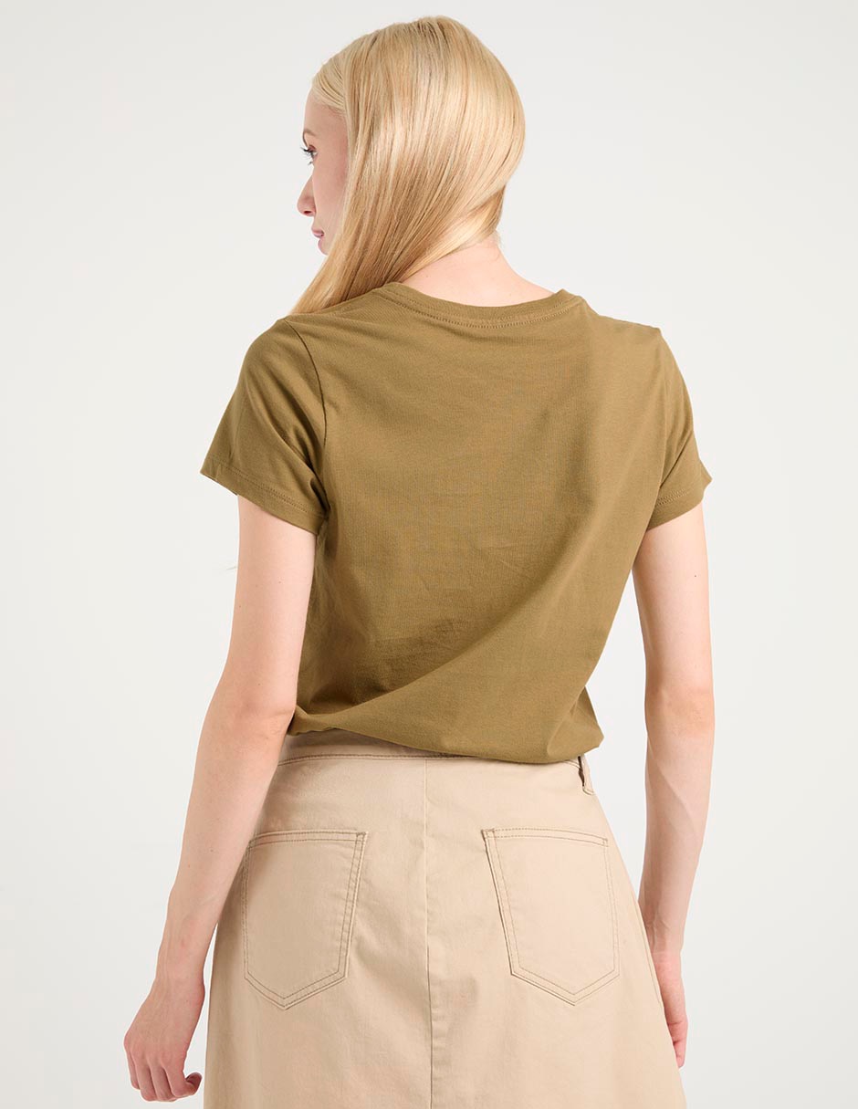 Playera manga corta cuello redondo para mujer 2