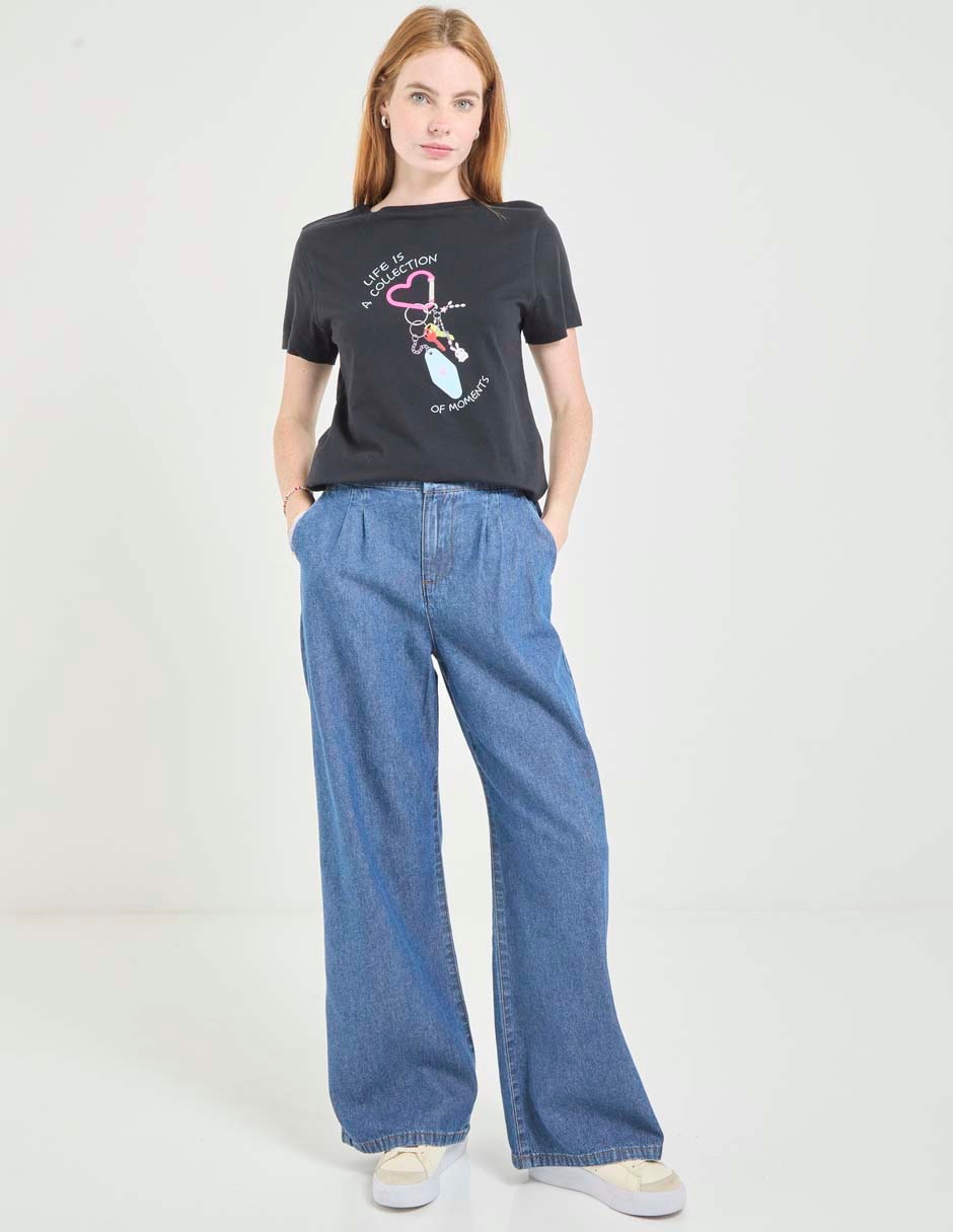 Playera manga corta cuello redondo para mujer 3