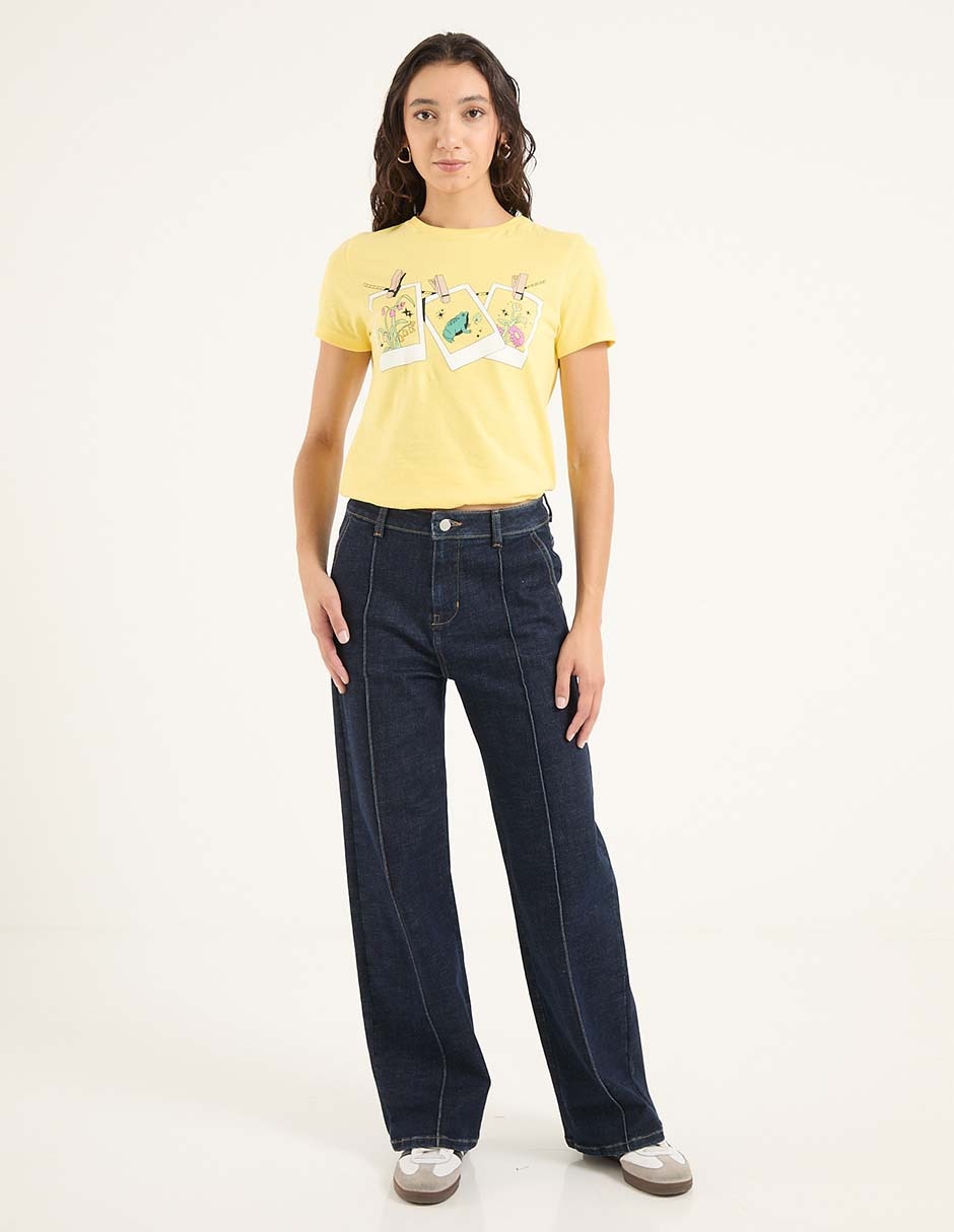 Playera manga corta cuello redondo para mujer 3
