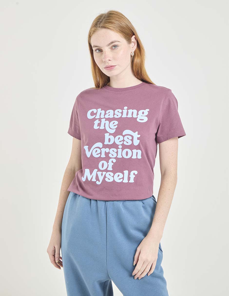 Playera manga corta cuello redondo para mujer Playera manga corta cuello redondo para mujer