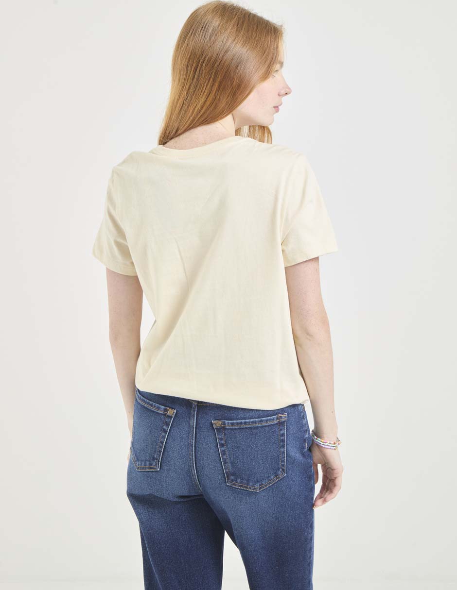 Playera manga corta cuello redondo para mujer 2