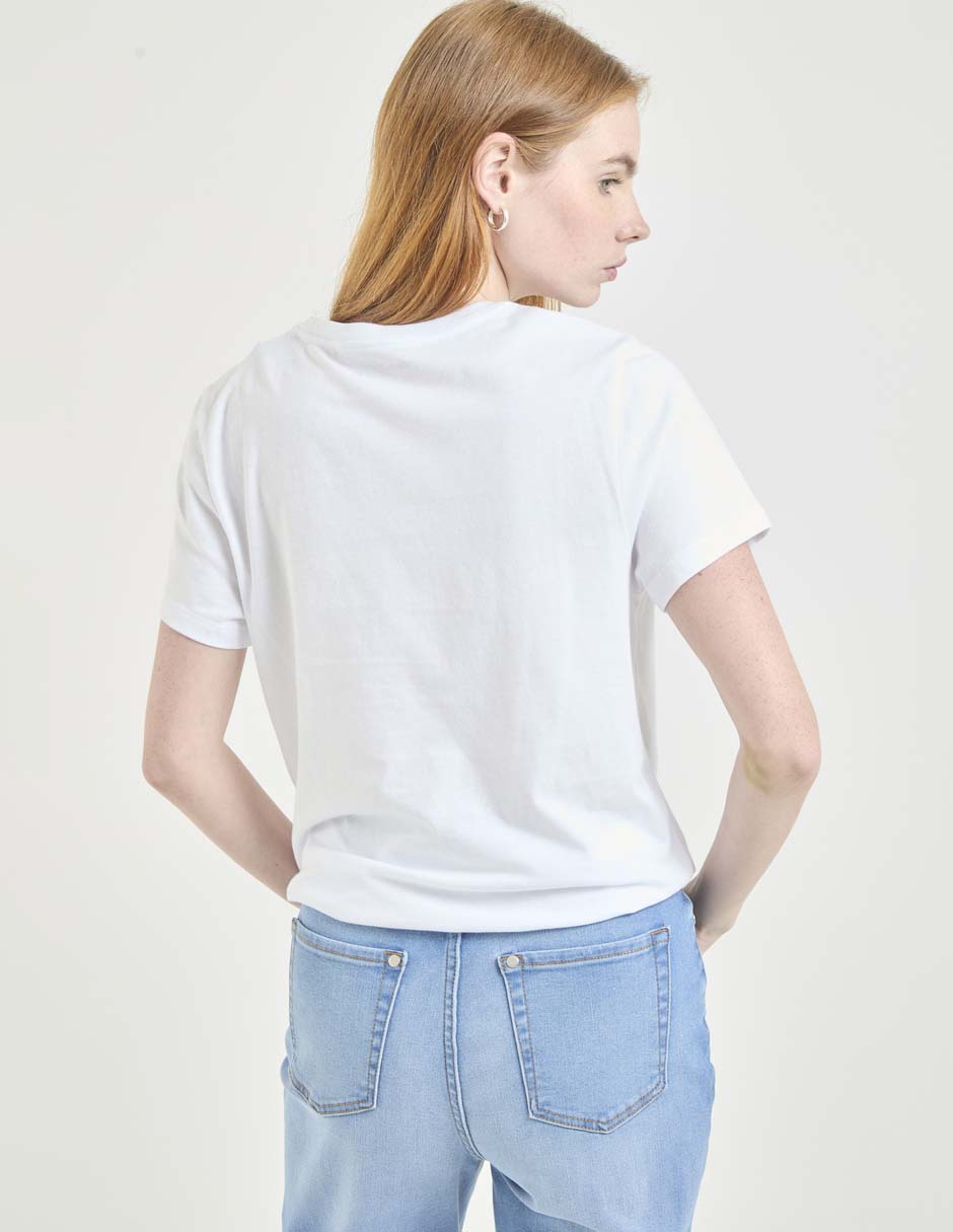 Playera manga corta cuello redondo para mujer 2