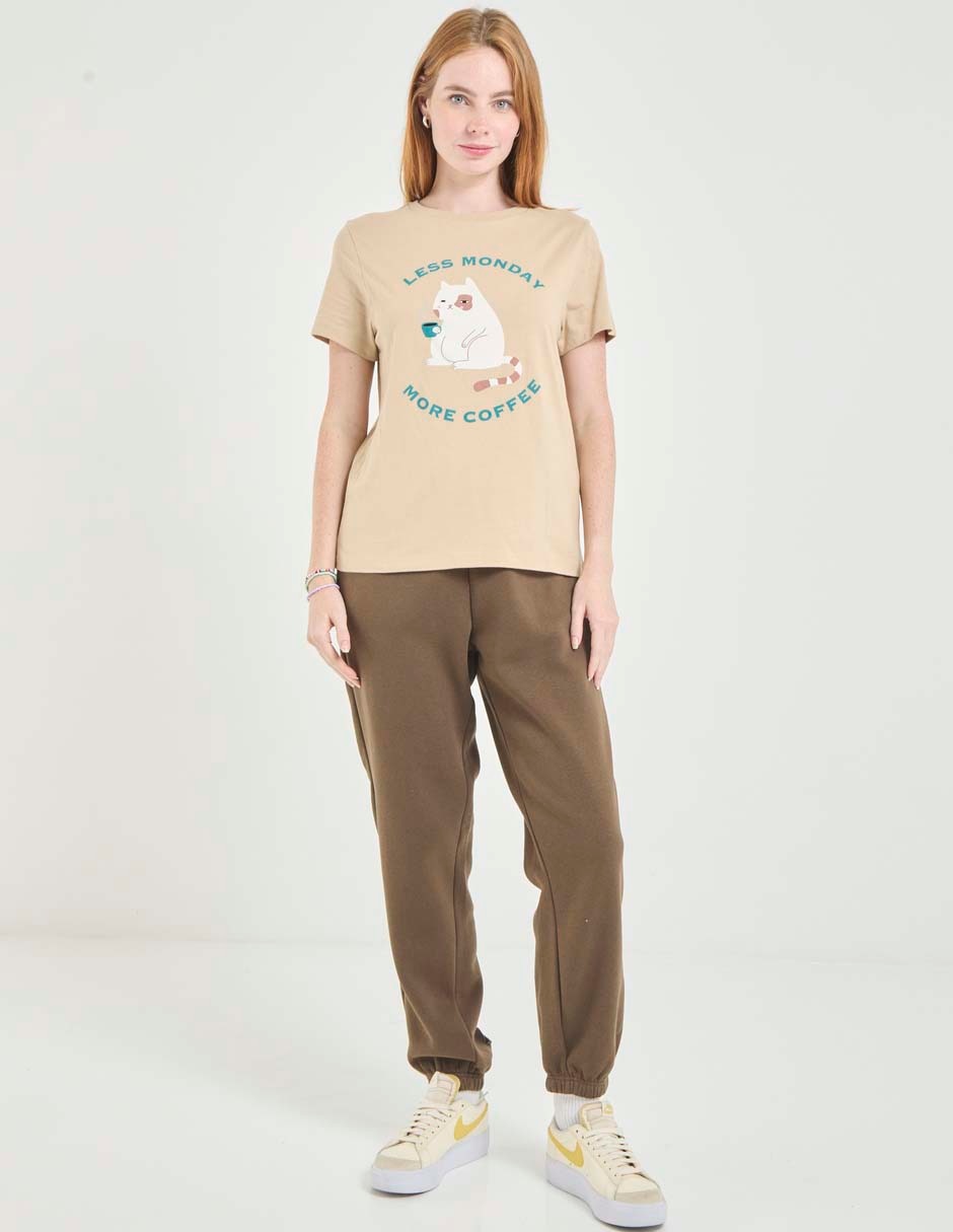 Playera manga corta cuello redondo para mujer 3