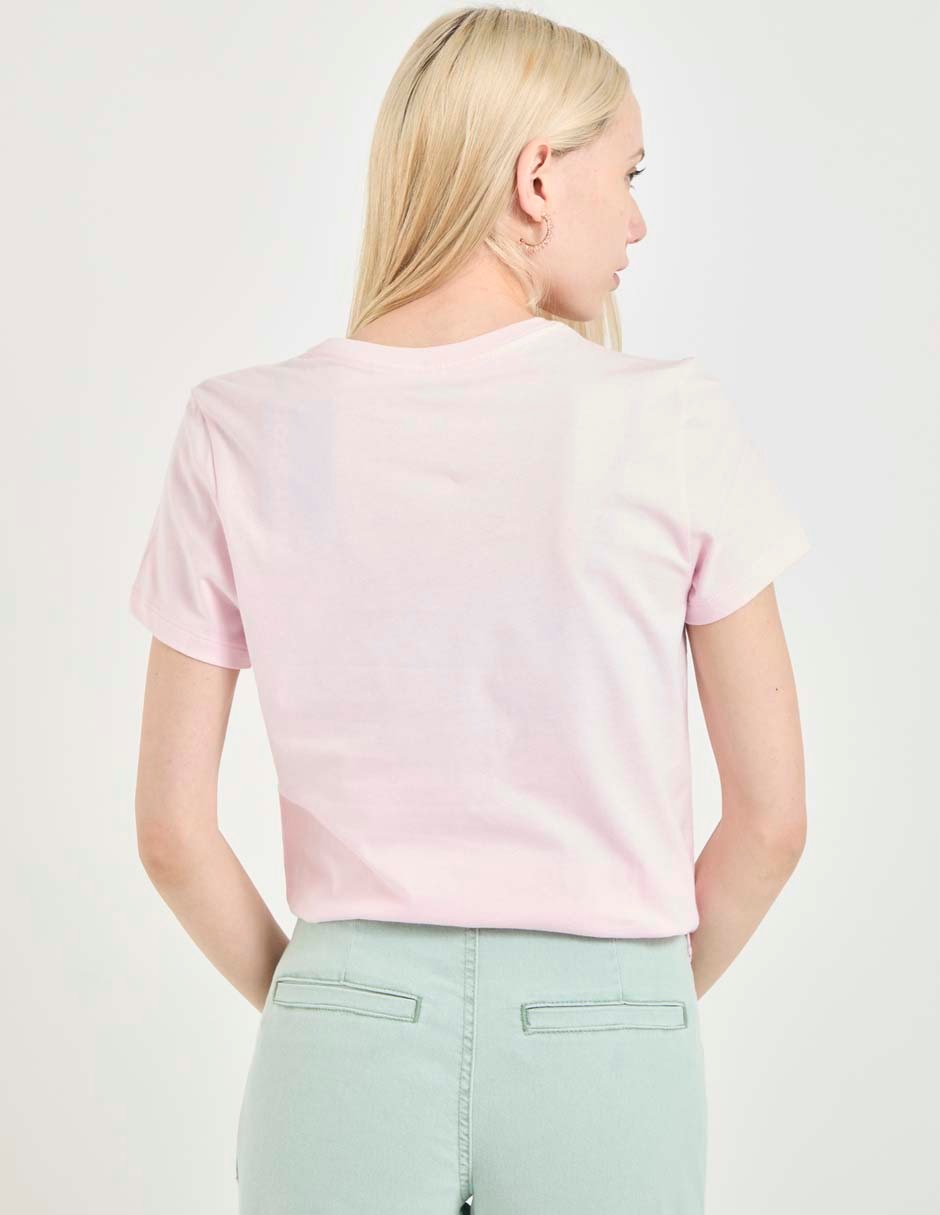Playera managa corta cuello redondo para mujer 2