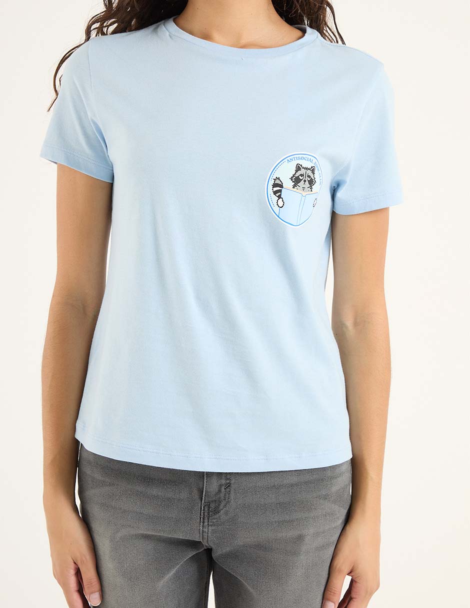 Playera manga corta cuello redondo para mujer 5